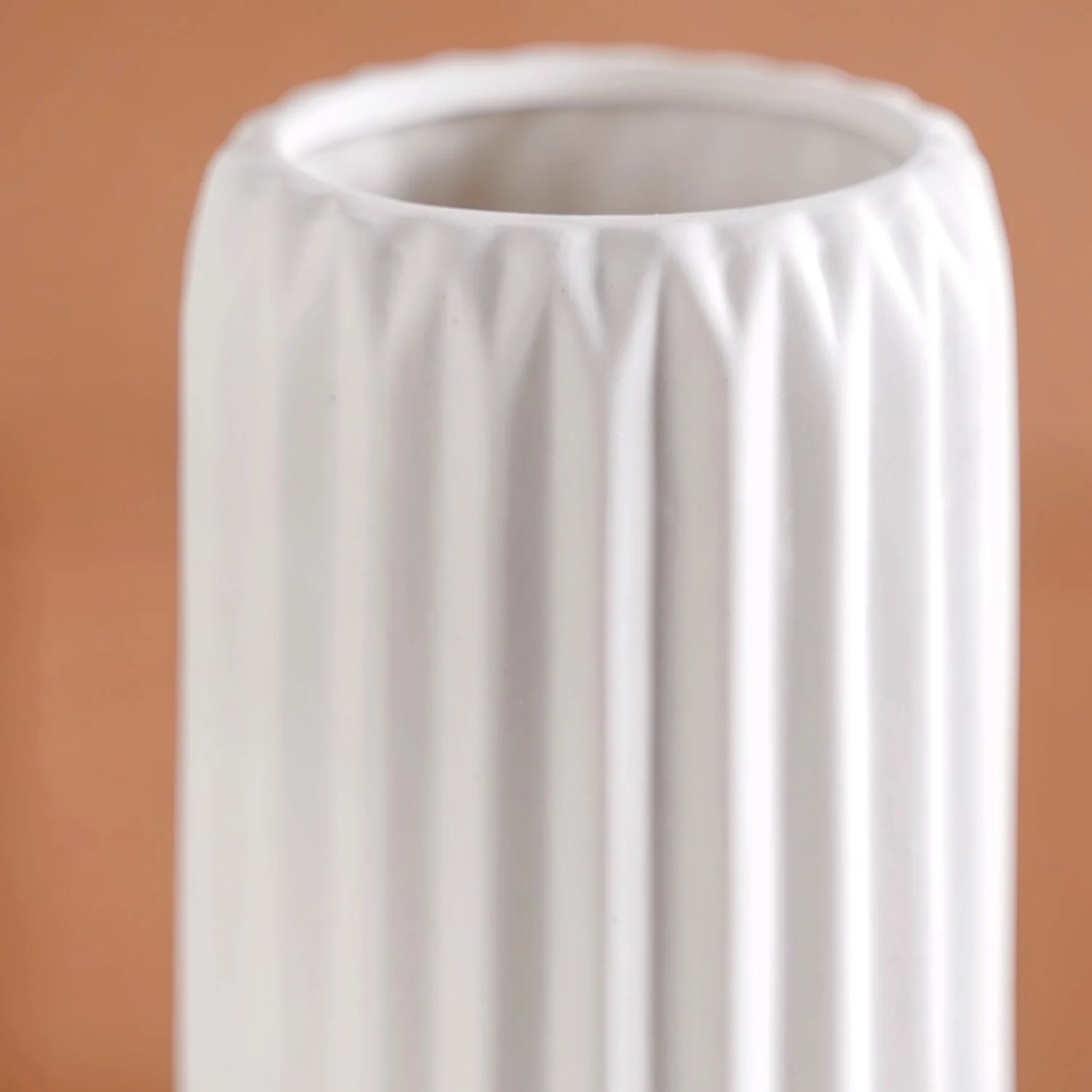 Minimalist Matte White Flower Vase Set Of 3 - Image 6