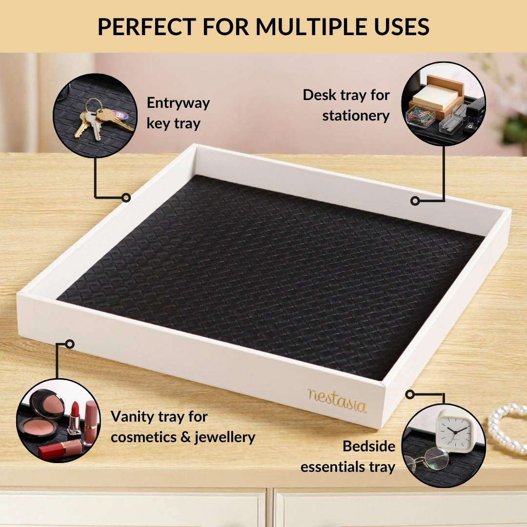 Minimalist Square Organizer Tray Black And White - Image 6