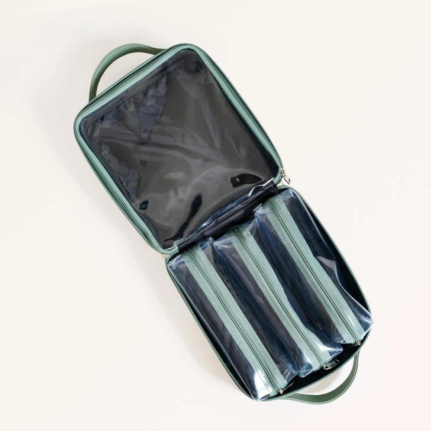 Mint Green Quilted Travel Organiser Set Of 4 - Image 8