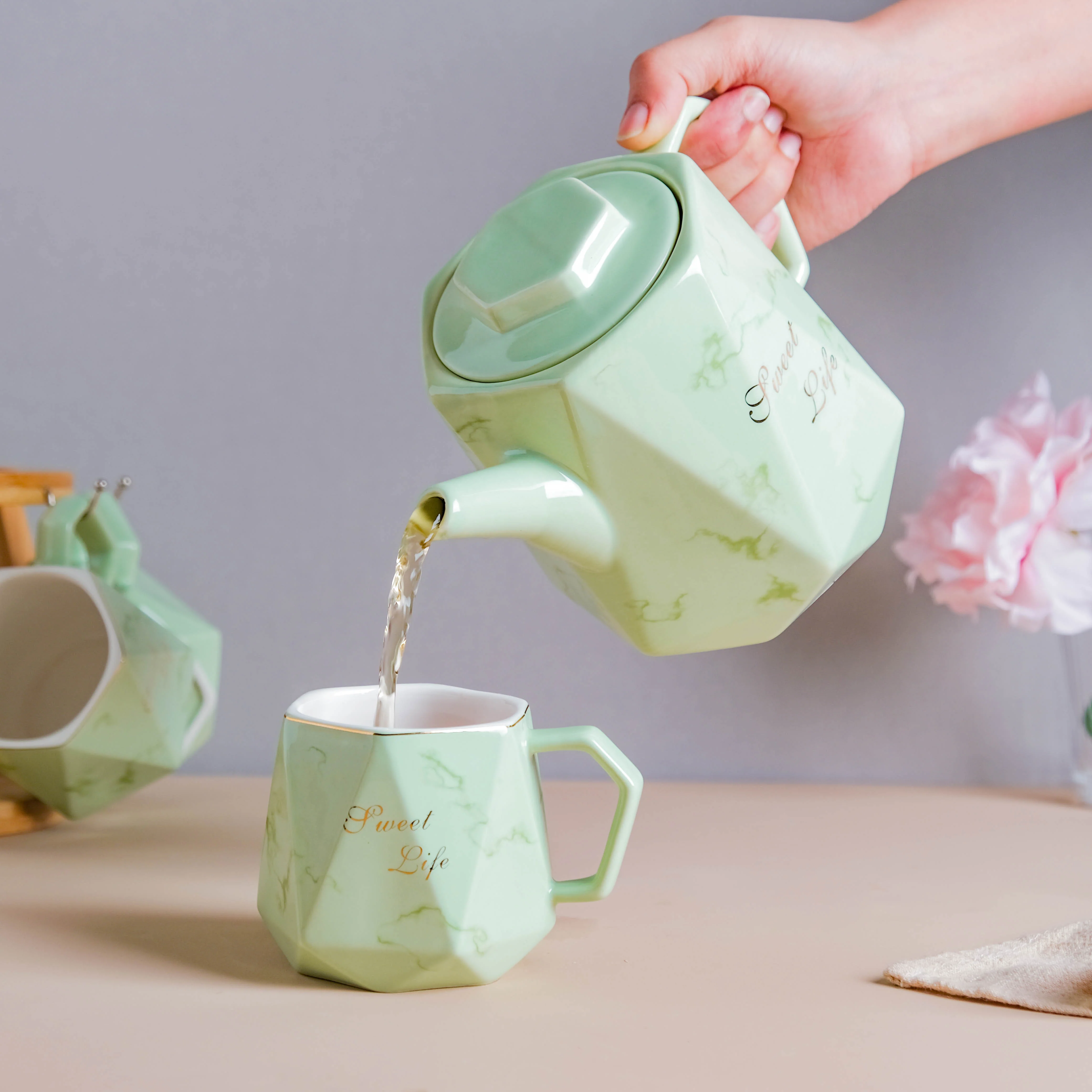 Mint Green Tea Set - Image 2