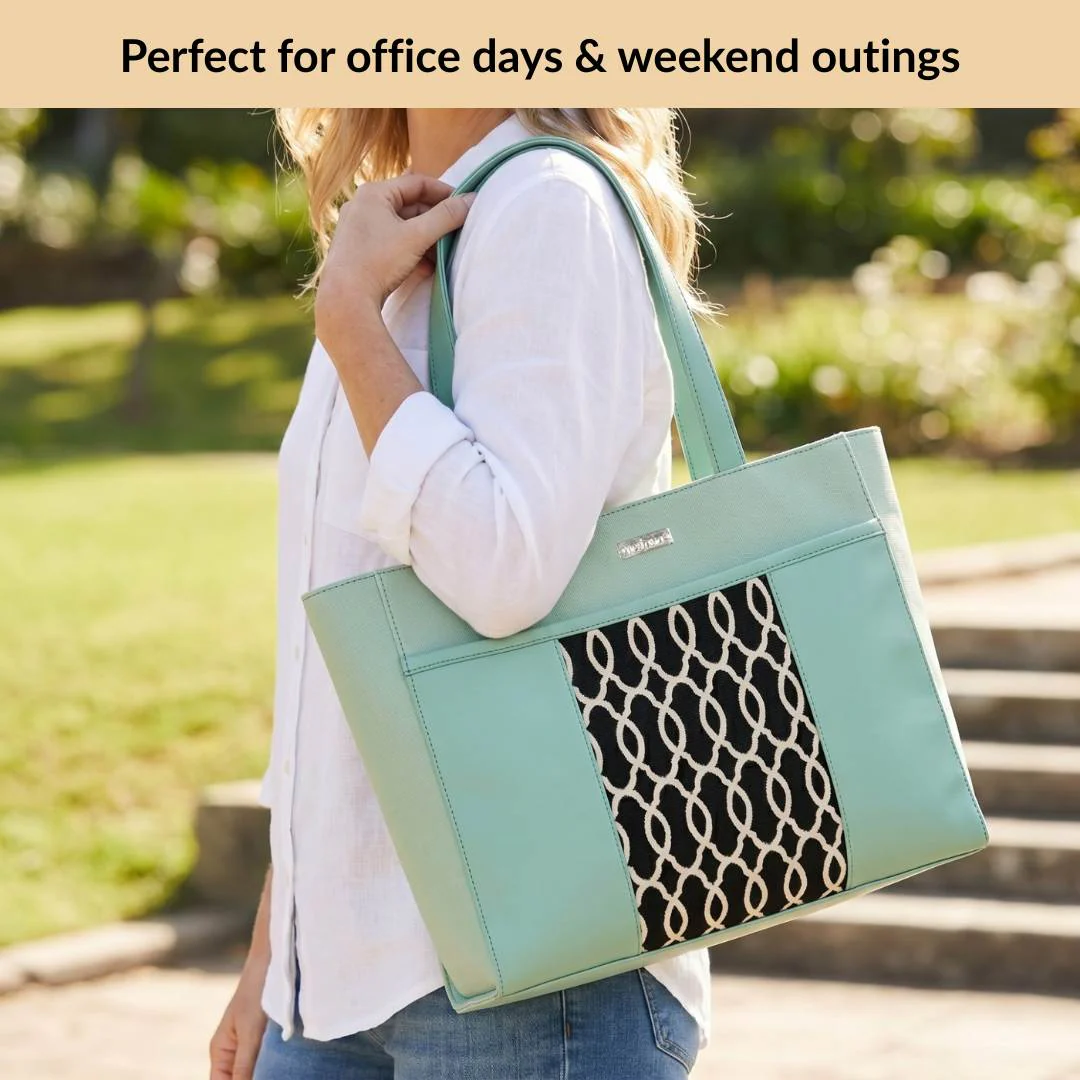 Mintdew Jacquard Tote Bag - Image 6