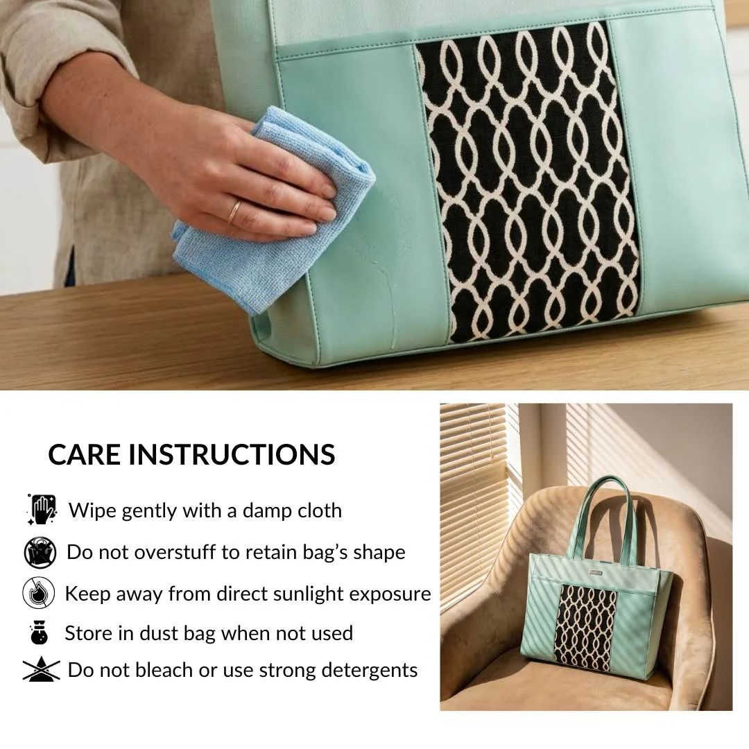 Mintdew Jacquard Tote Bag - Image 8