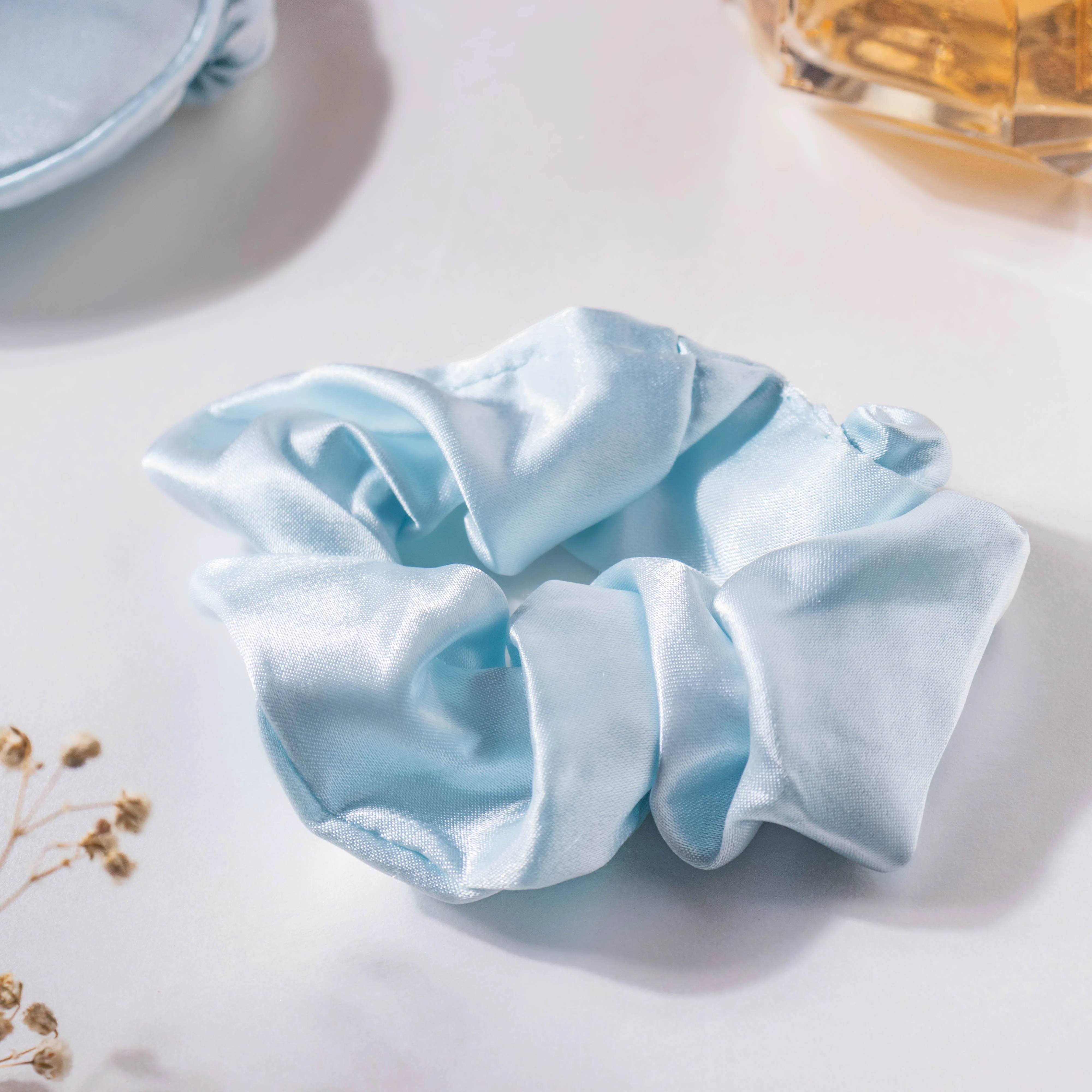 Mist Blue Satin Sleep Care Set of 4 - Image 4