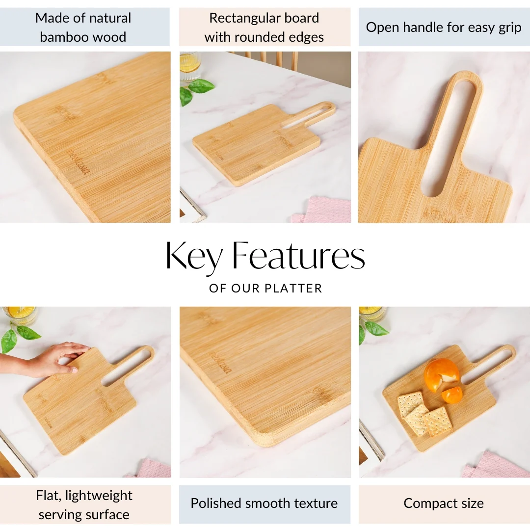 Mod Bamboo Platter With Handle 13 Inch - Image 5