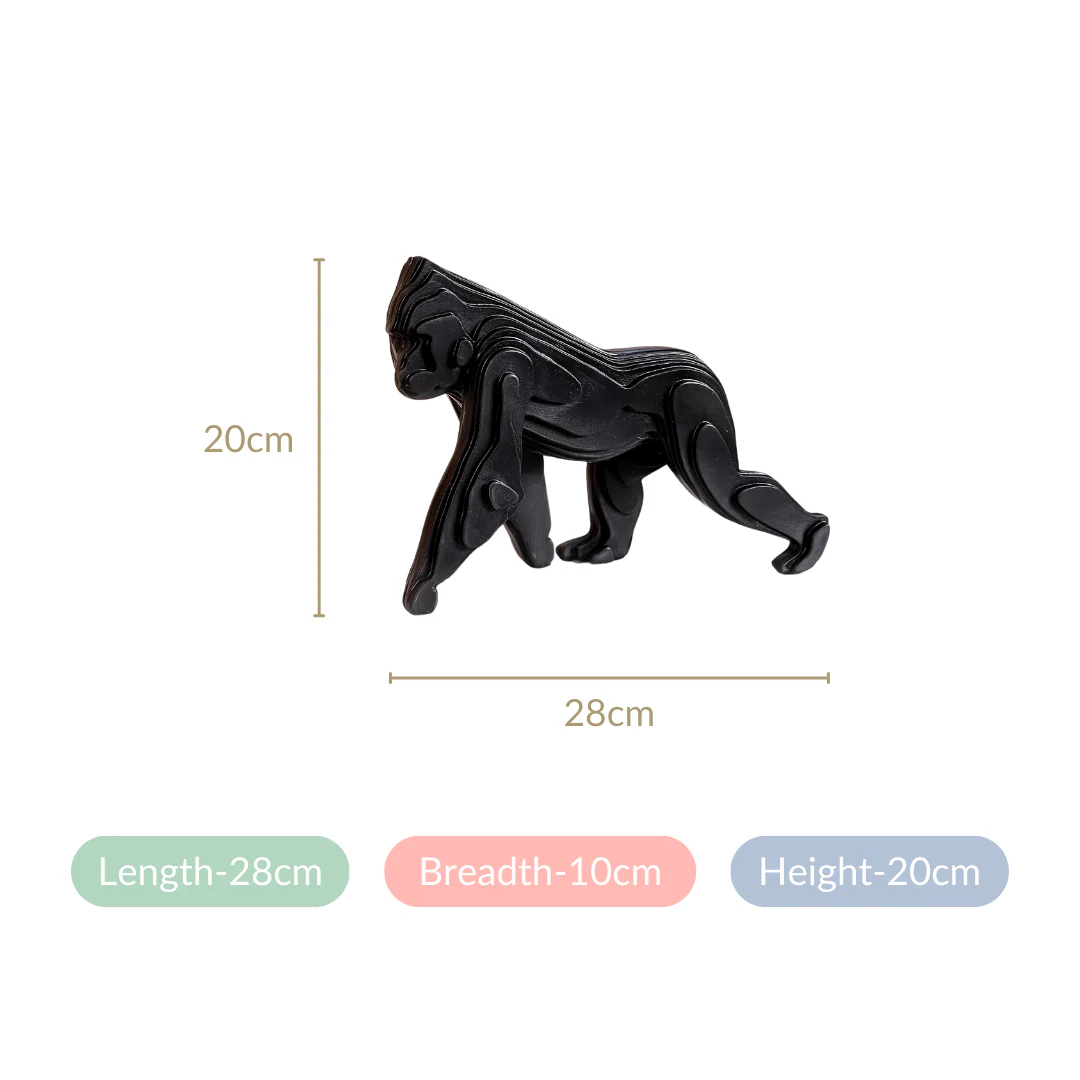 Modern Black Gorilla Showpiece - Image 7