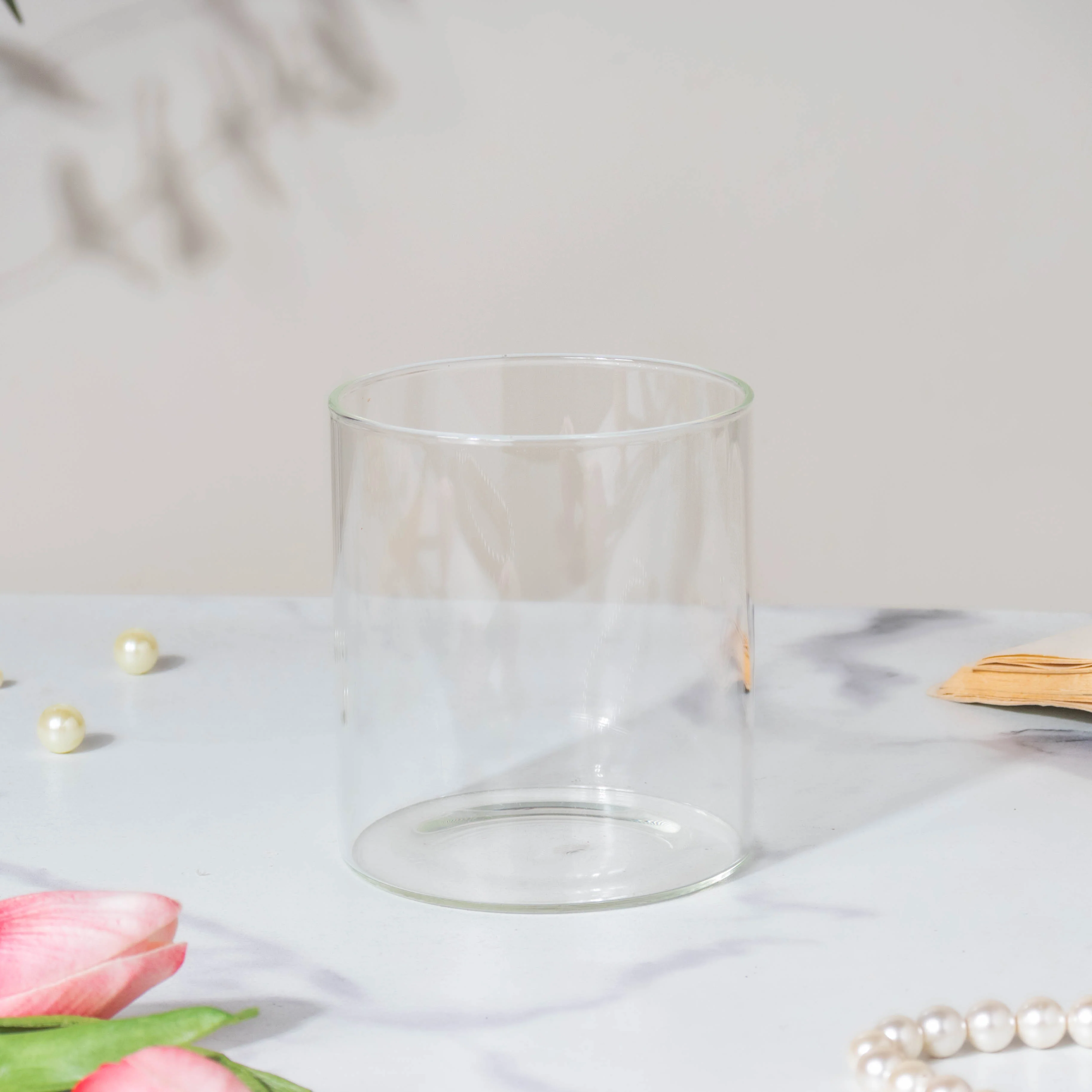 Modern Green Ceramic Planter With Glass Stand - Image 5