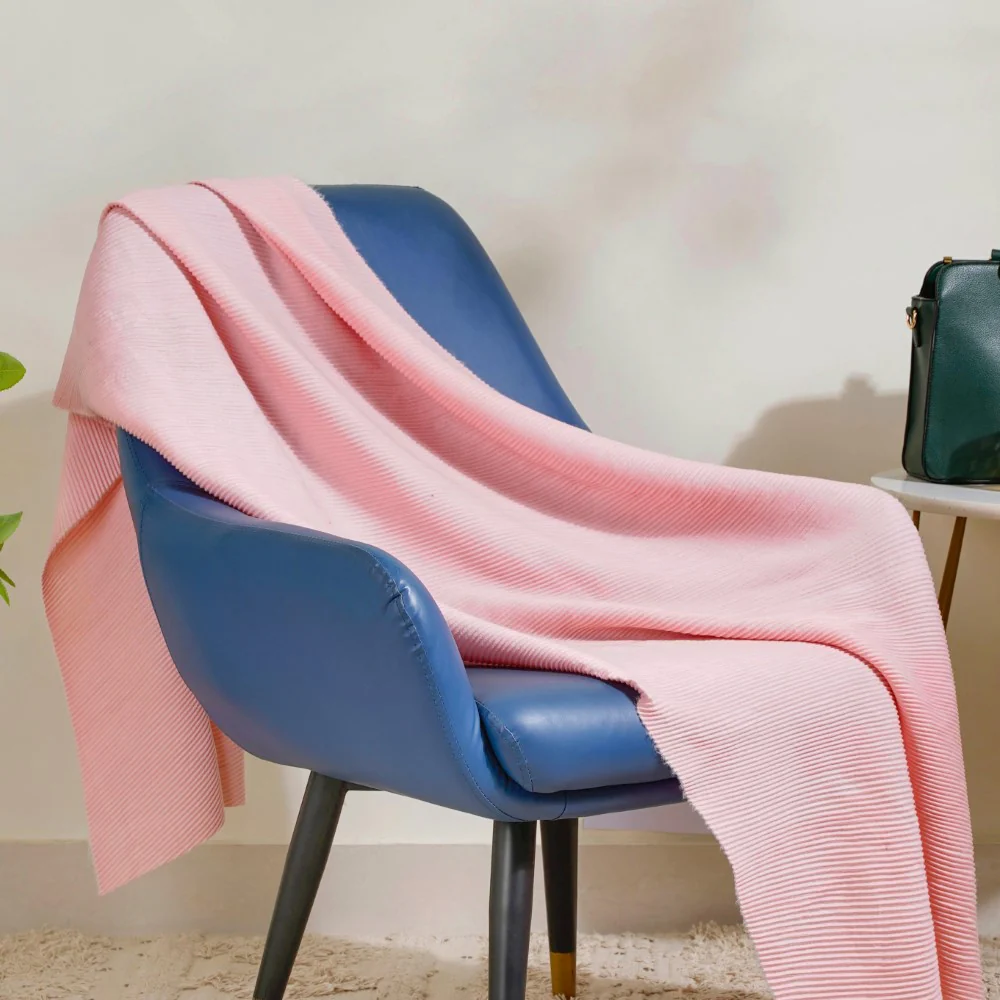 Modern Textured Stole Pink - Image 2