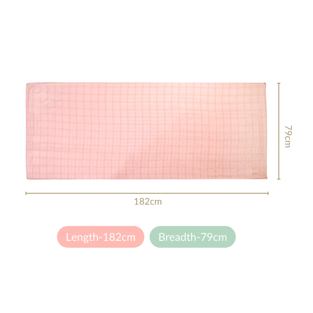Moire Patterned Stylish Scarf For Women Pink - Image 5