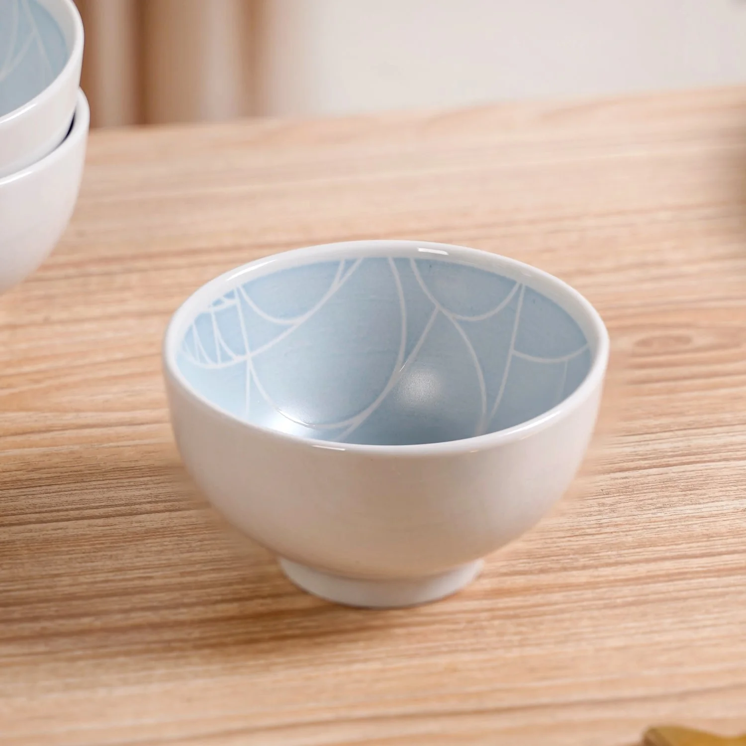 Monvia Art Deco Printed Snack Bowl Set Of 4 Blue 325ml - Image 5