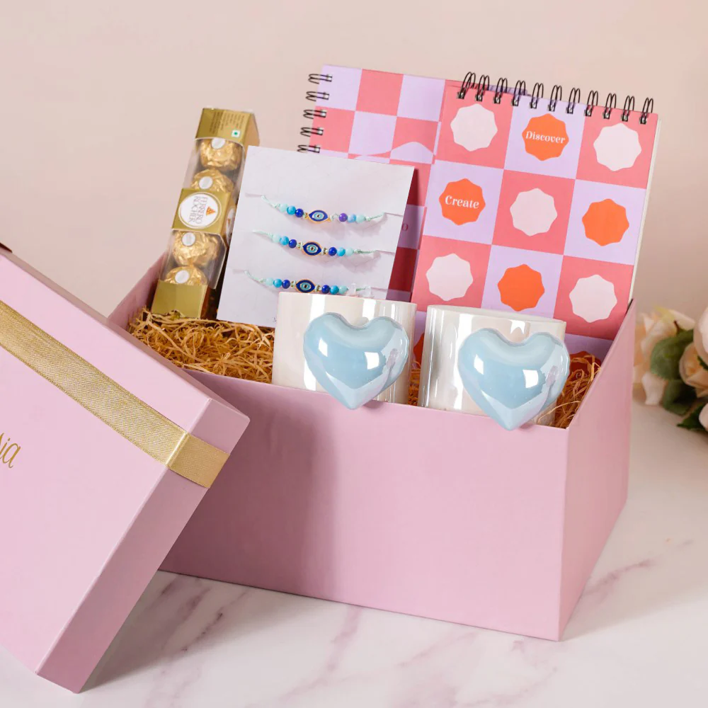 Mugs & Memories Rakhi Gift Hamper Set Of 7 - Image 2