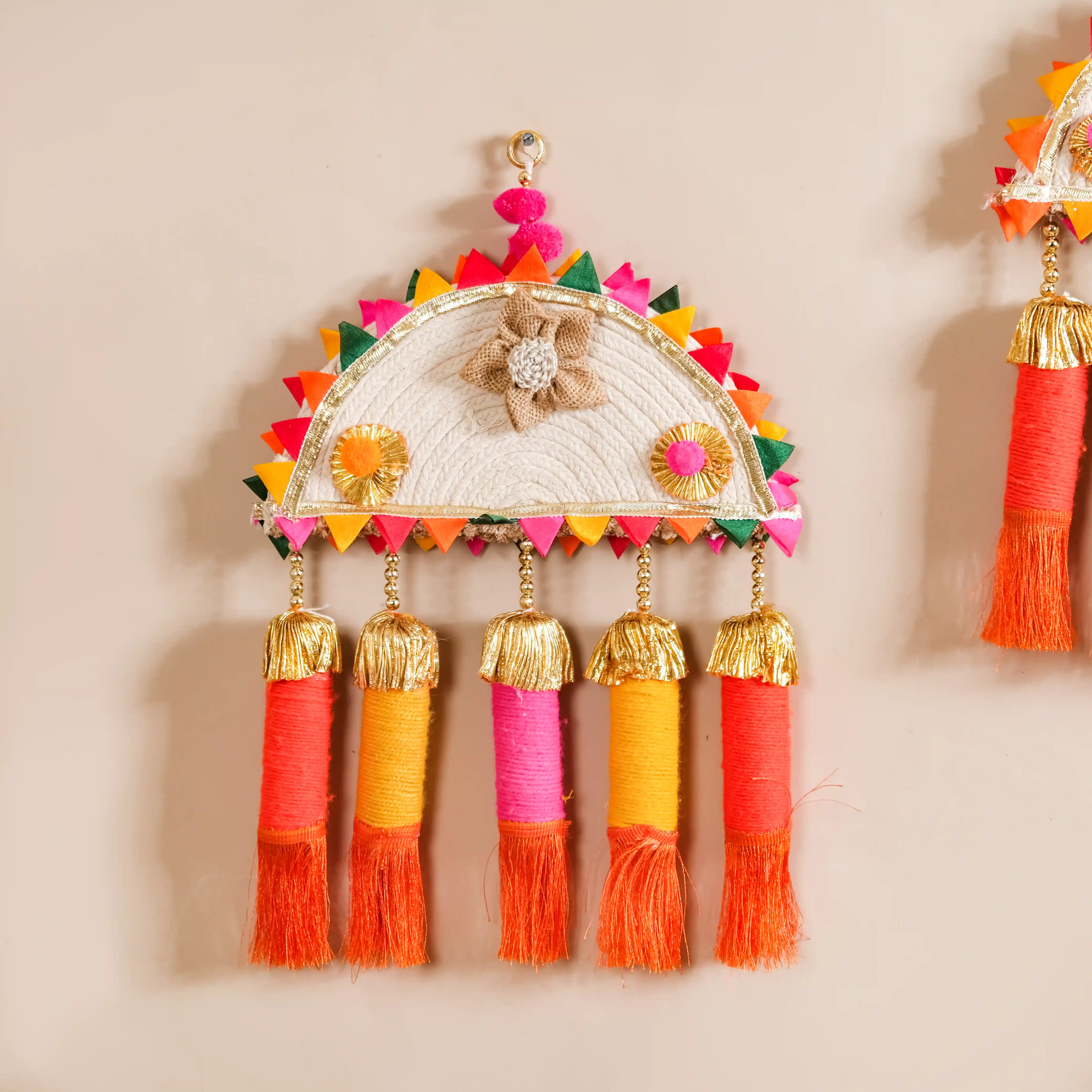 Multicolour Decorative Wall Hanging Set of 2 - Image 2
