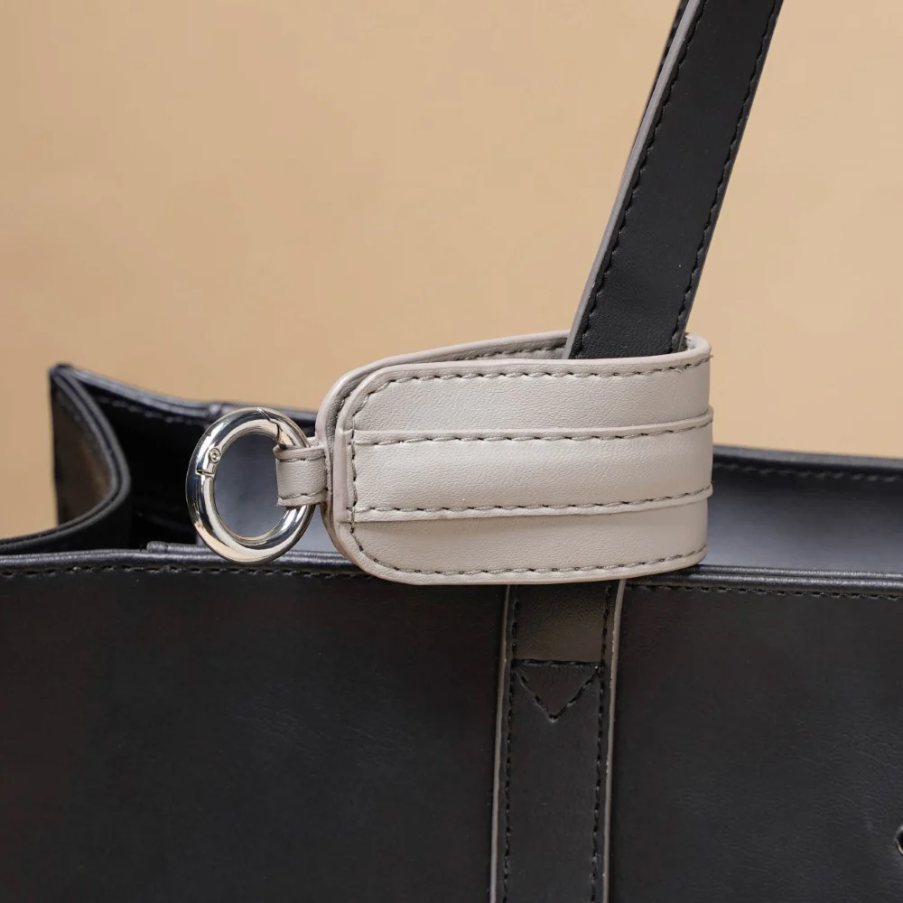 Multifunctional Designer Tote Bag Black - Image 5