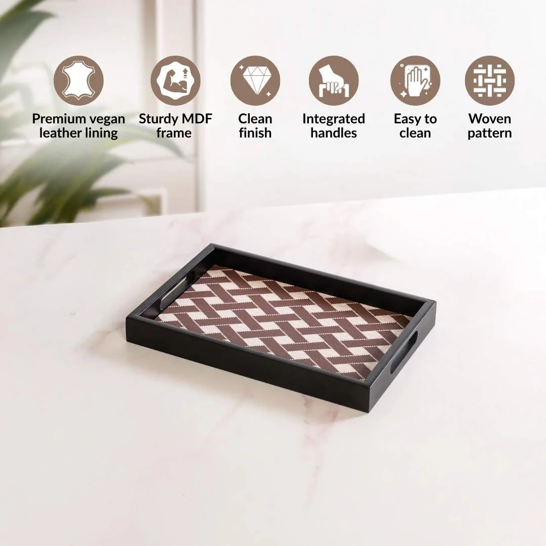 Multipurpose Decorative Tray Brown Small - Image 2