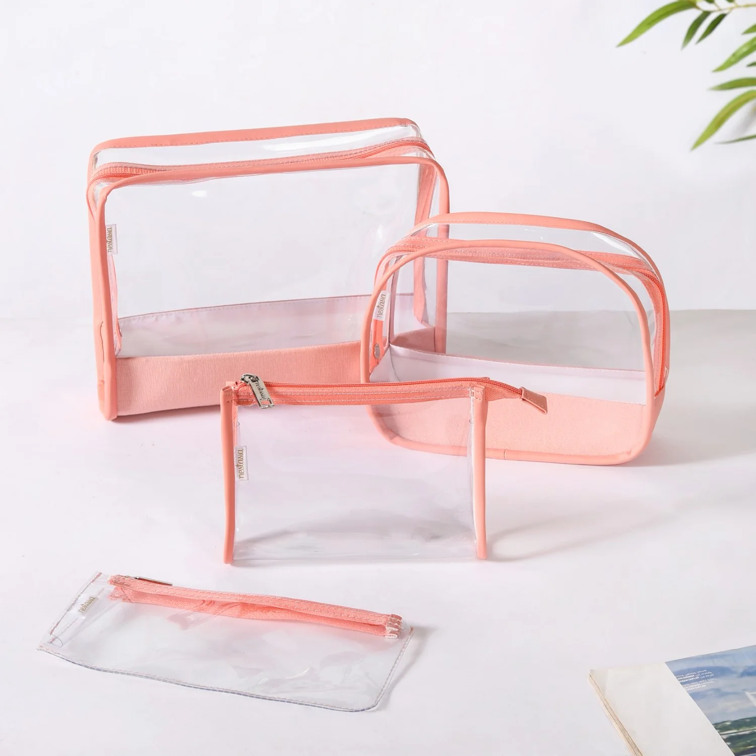 Multipurpose Makeup And Travel Pouch Set Of 4 Pink - Image 8