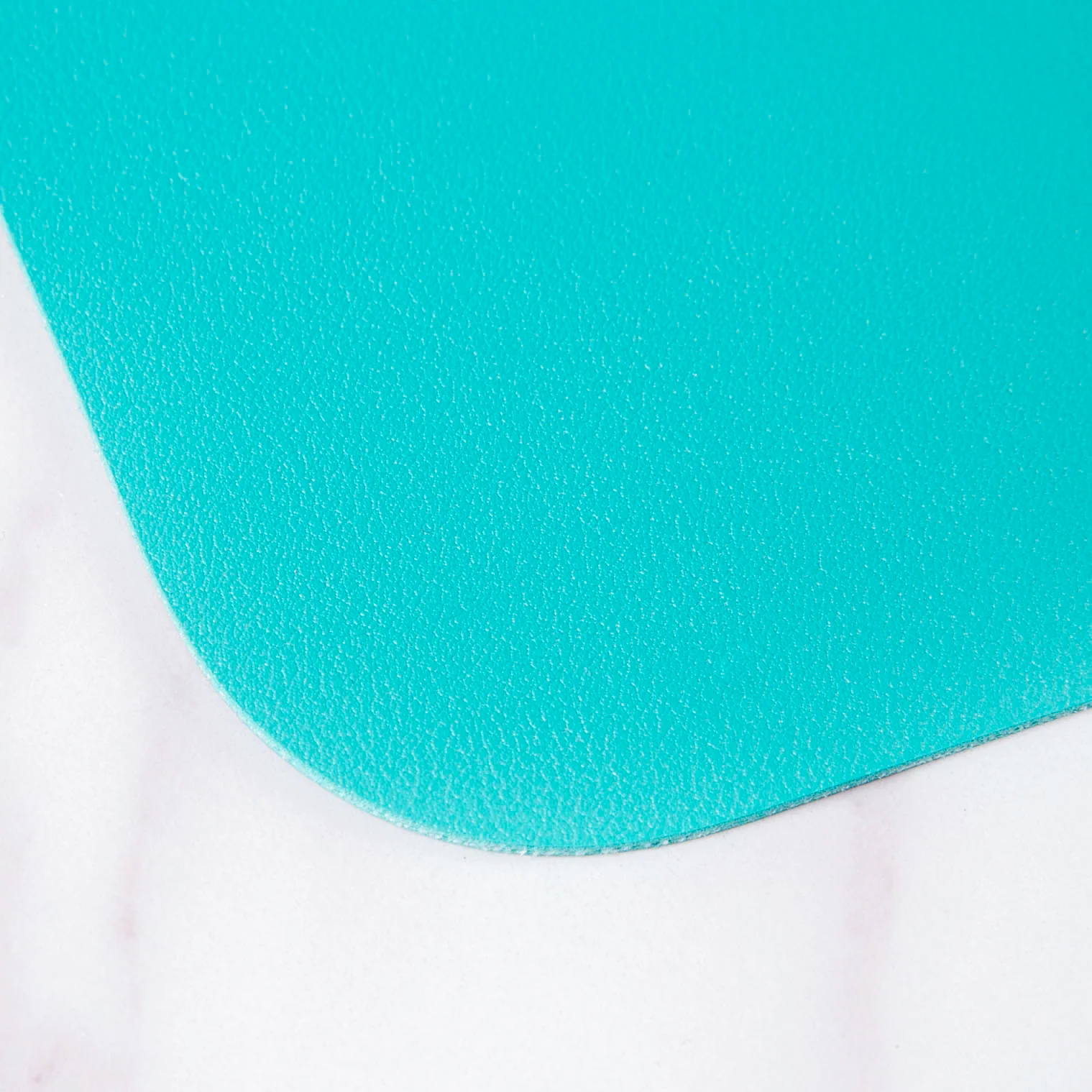 Multipurpose Vegan Leather Desk Mat Cyan 31.5 Inch - Image 5