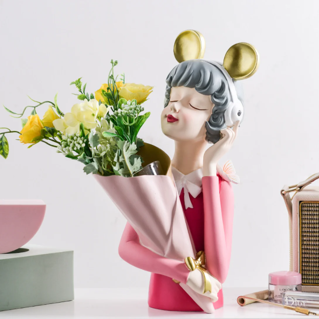 Musical Girl Showpiece Vase - Image 3