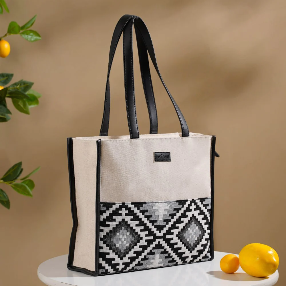 Nahua Canvas Magazine Tote Bag Small 12 x 10 Inch - Image 10