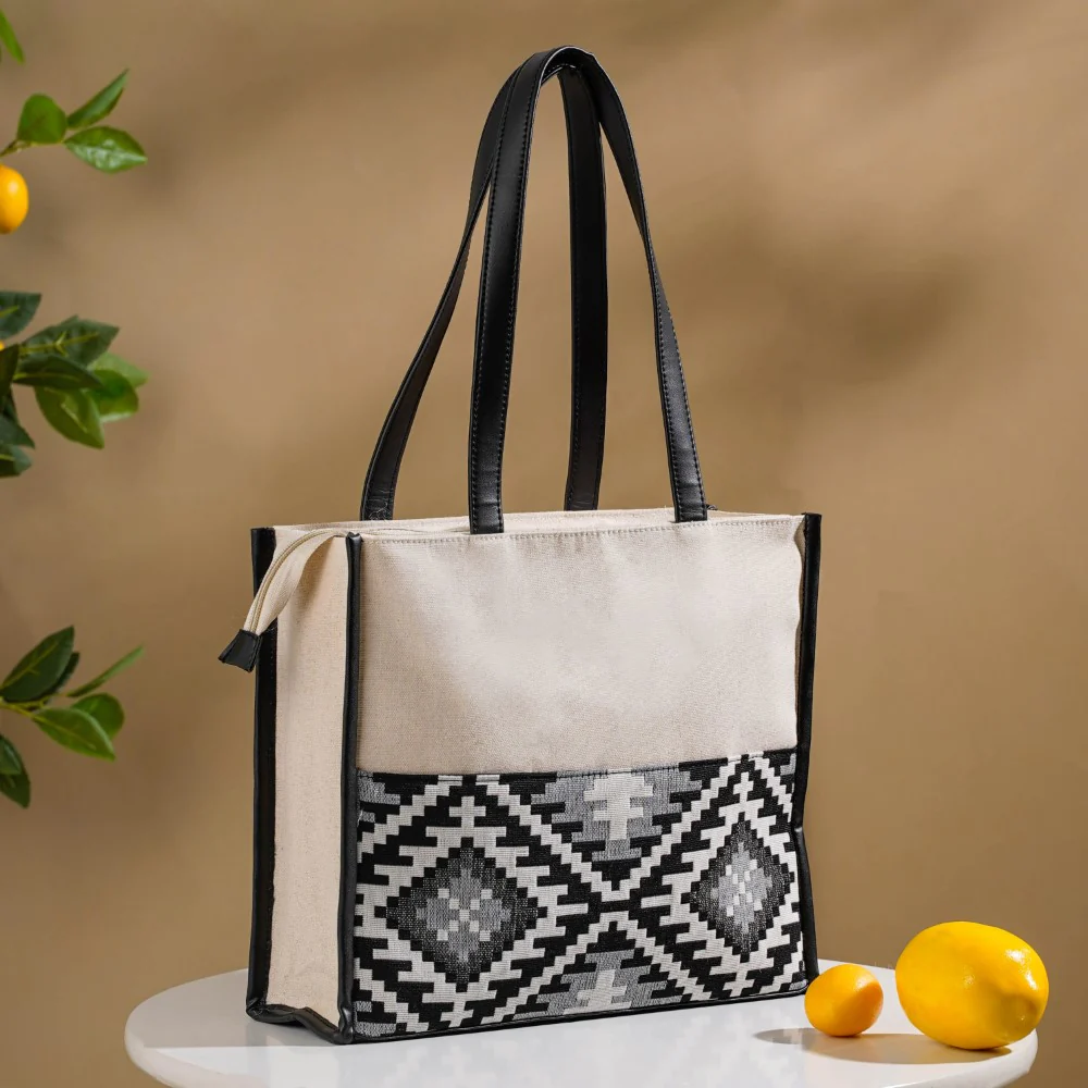 Nahua Canvas Magazine Tote Bag Small 12 x 10 Inch - Image 11