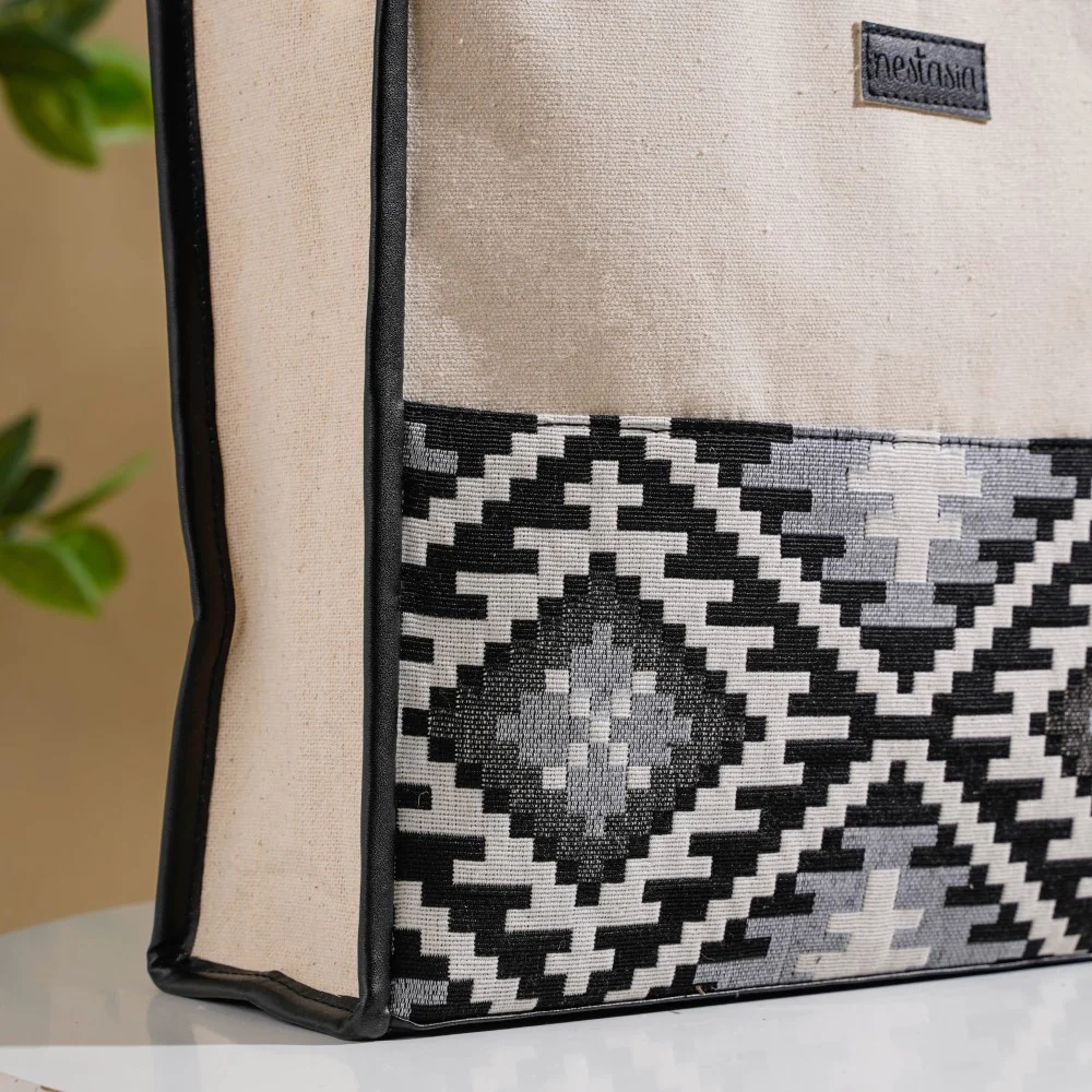 Nahua Canvas Magazine Tote Bag Small 12 x 10 Inch - Image 14