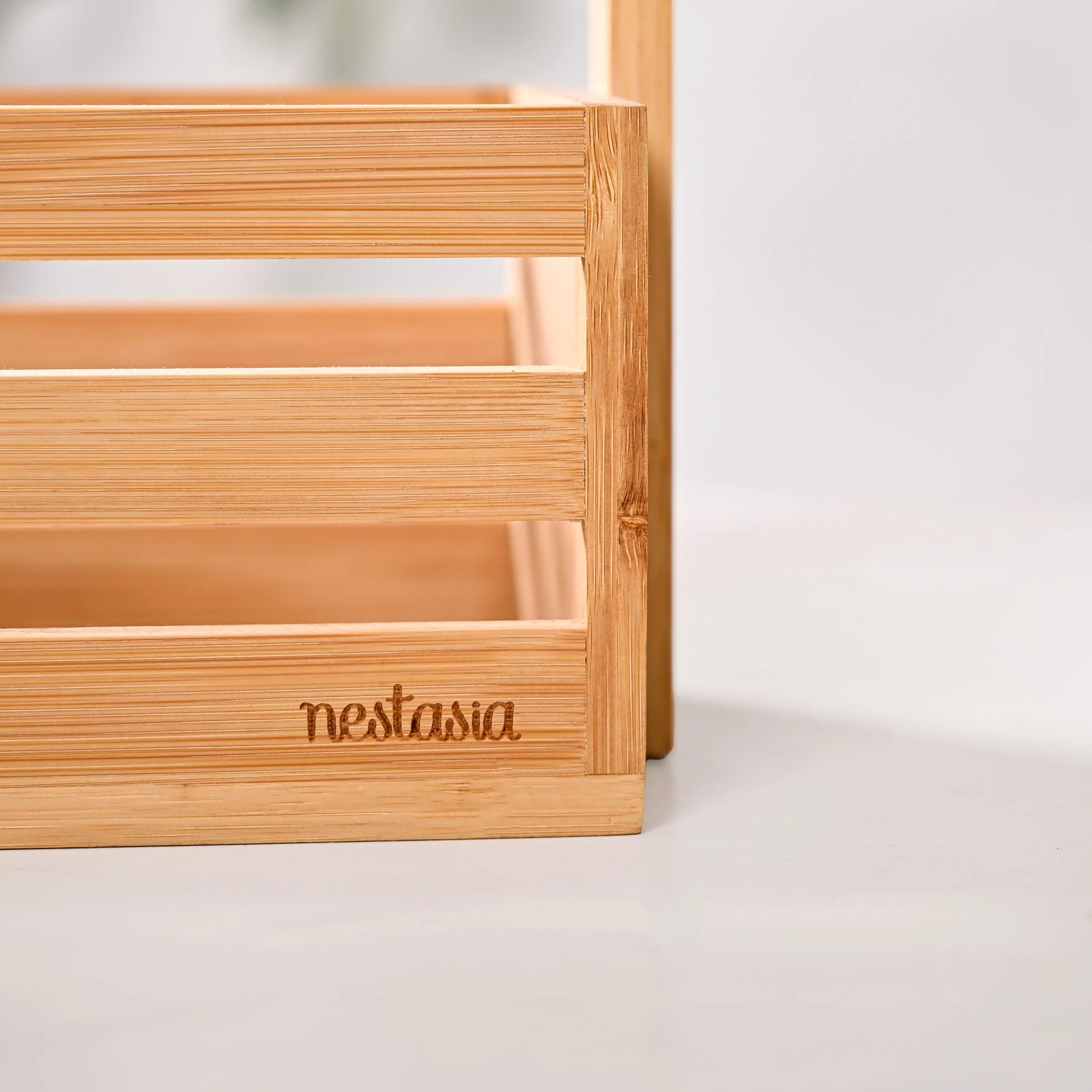 Natural Bamboo Crate Caddy - Image 9