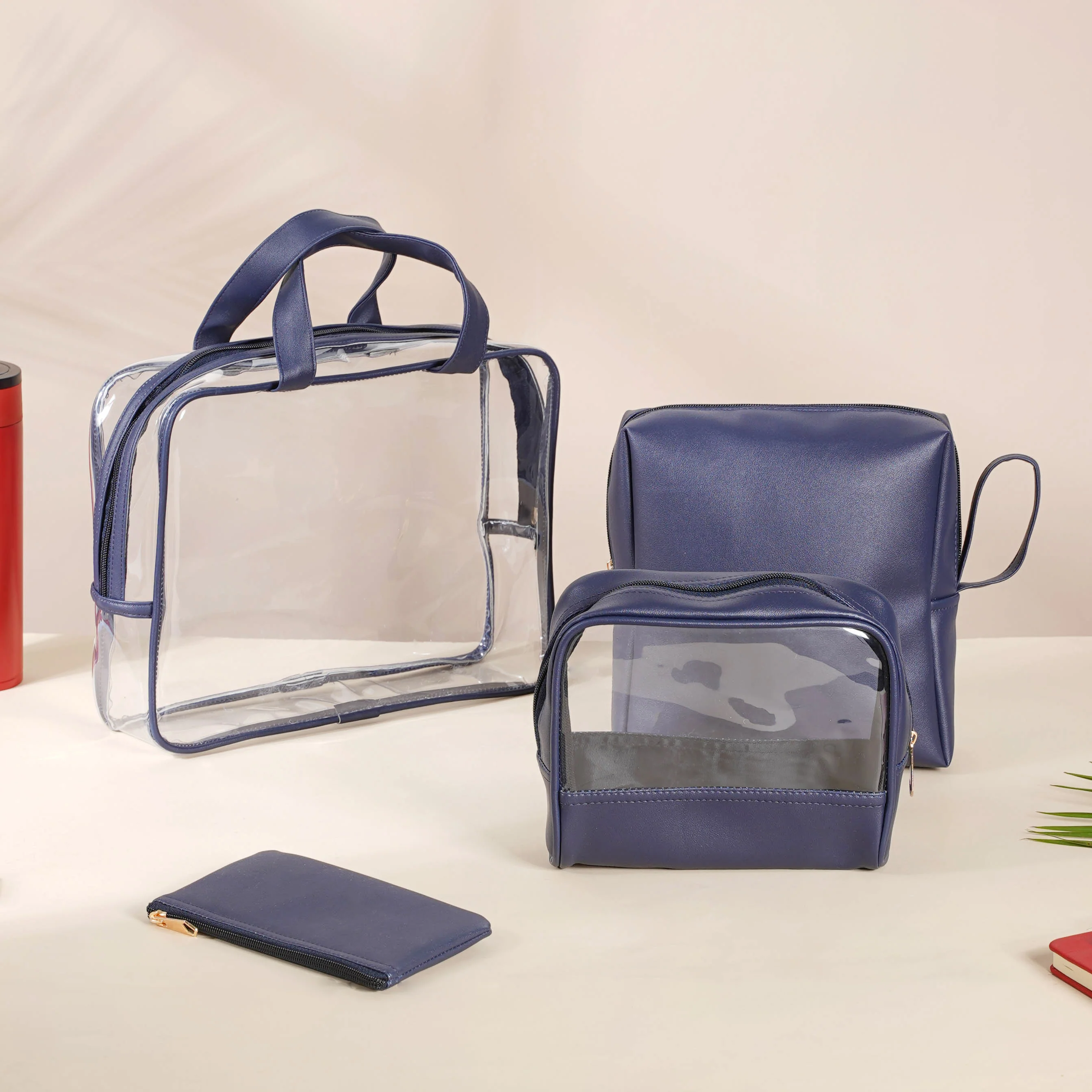Navy Blue Travel Kit Set of 4 - Image 4