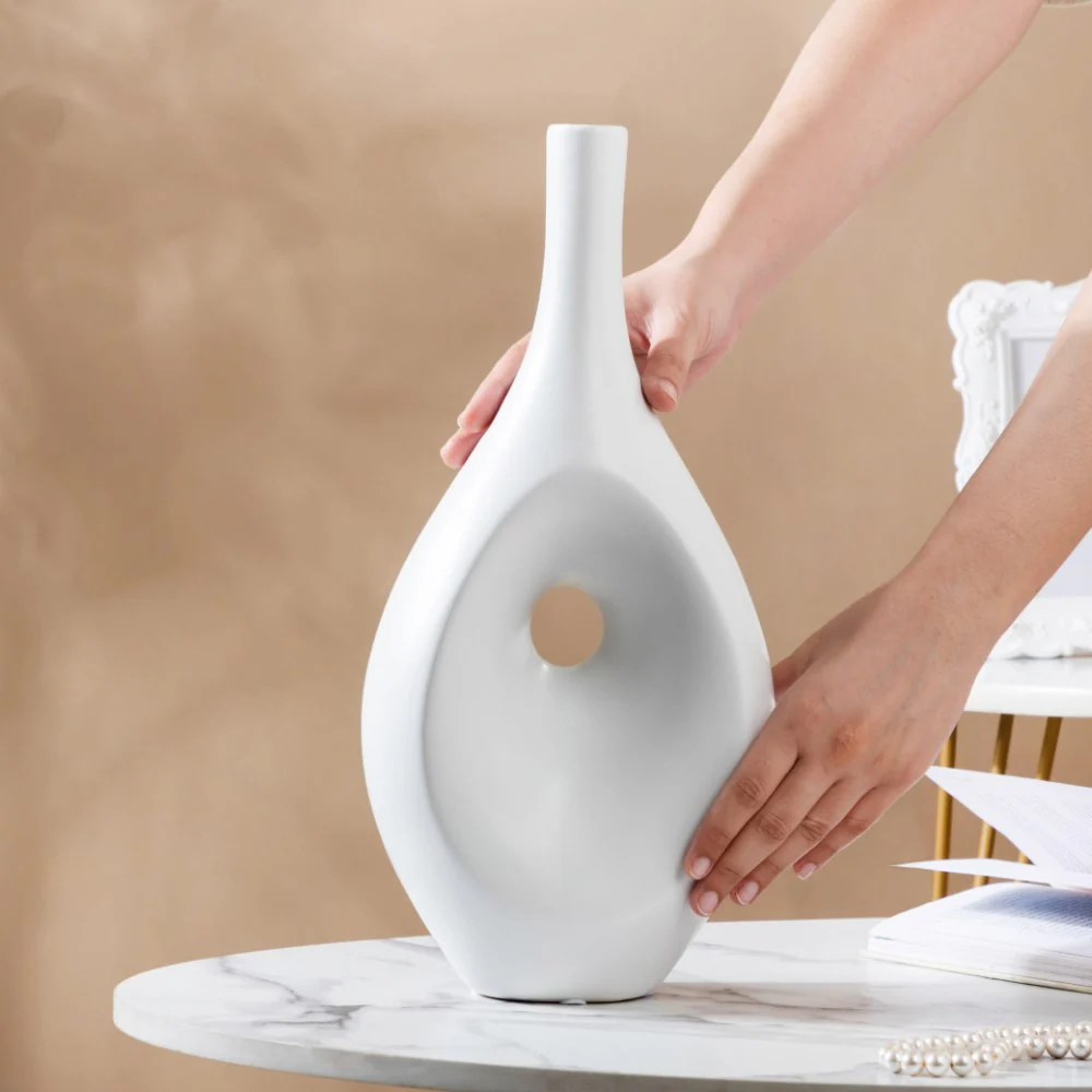Nordic Hollow Vase White - Image 2