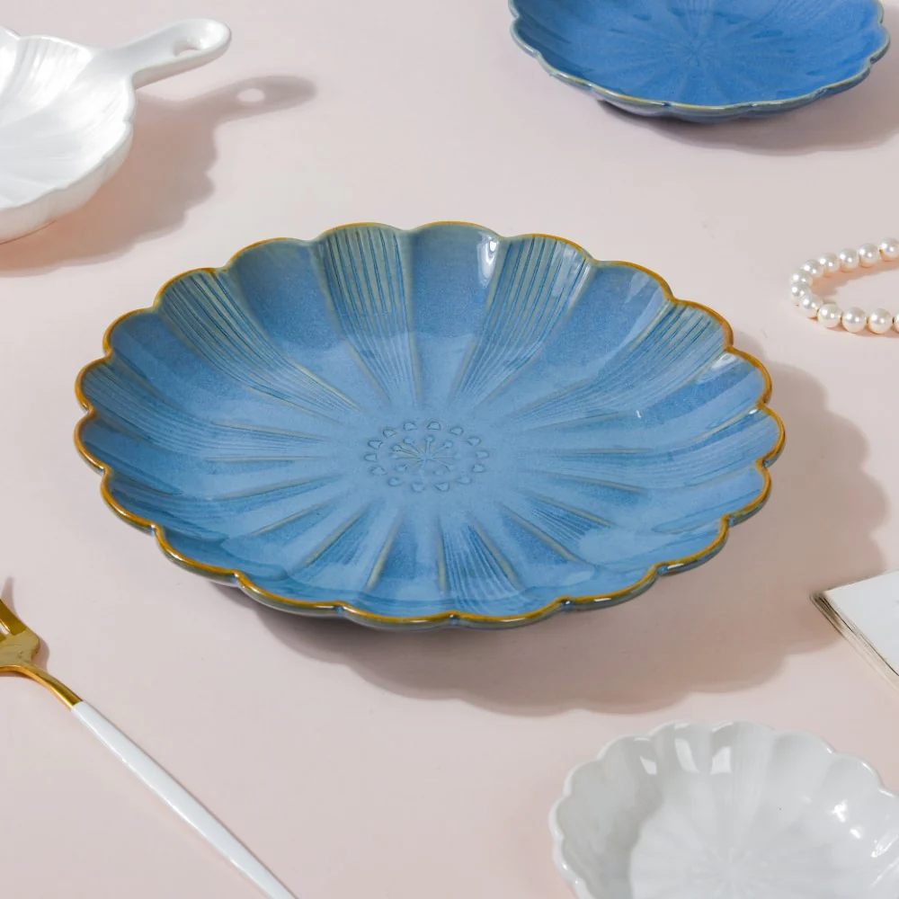 Ocean Blue and White 28 Piece Dinner Set For 6 - Image 6