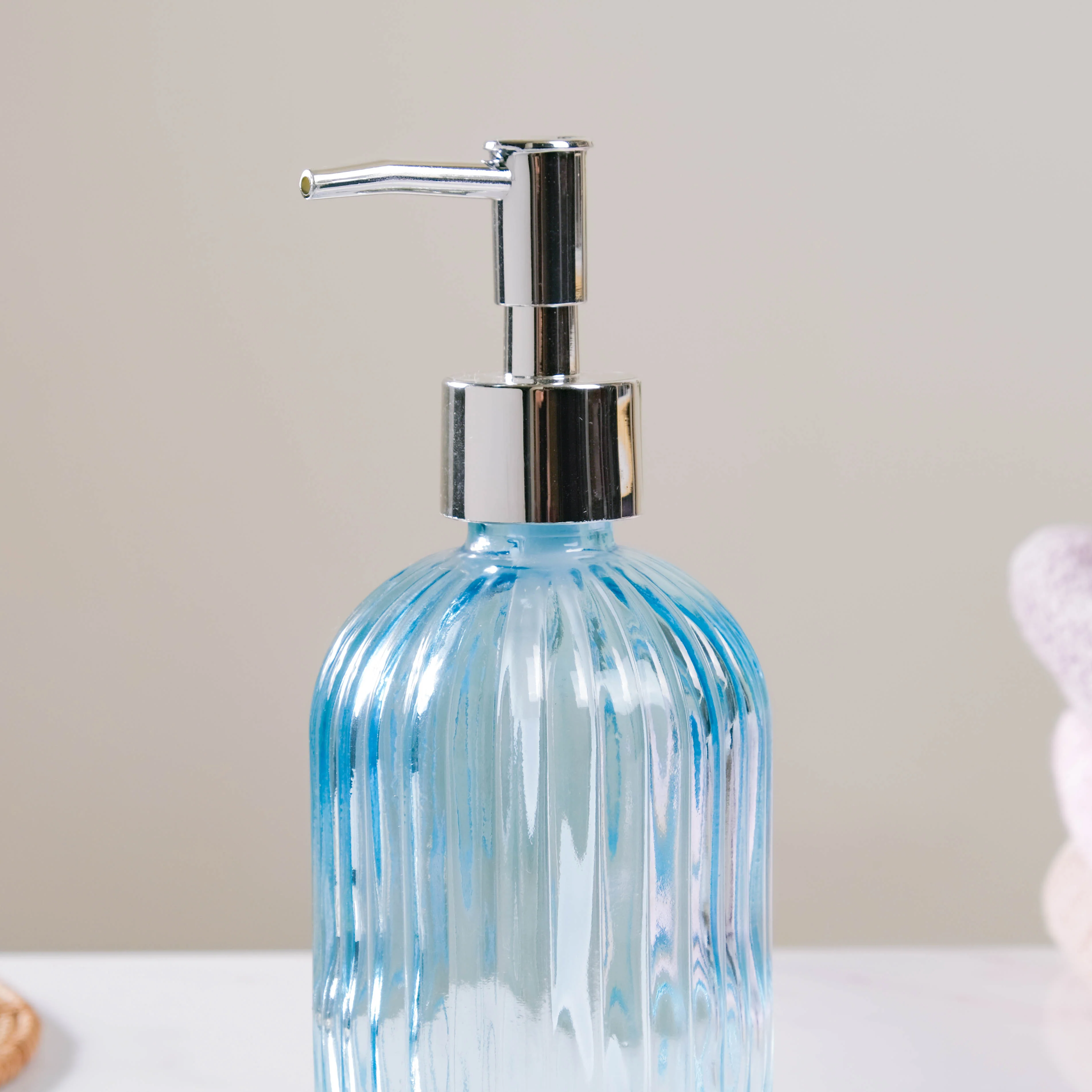 Ocean Blue Glass Dispenser With Nozzle - Image 6