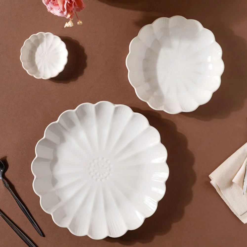 Ocean Ceramic Dessert Plate White 4 Inch - Image 7