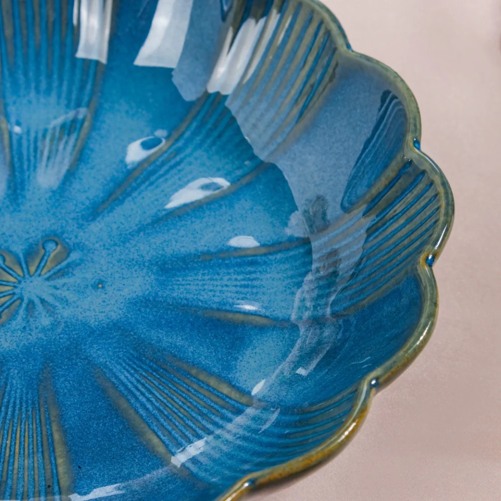 Ocean Ceramic Salad Plate Blue 7 Inch - Image 7