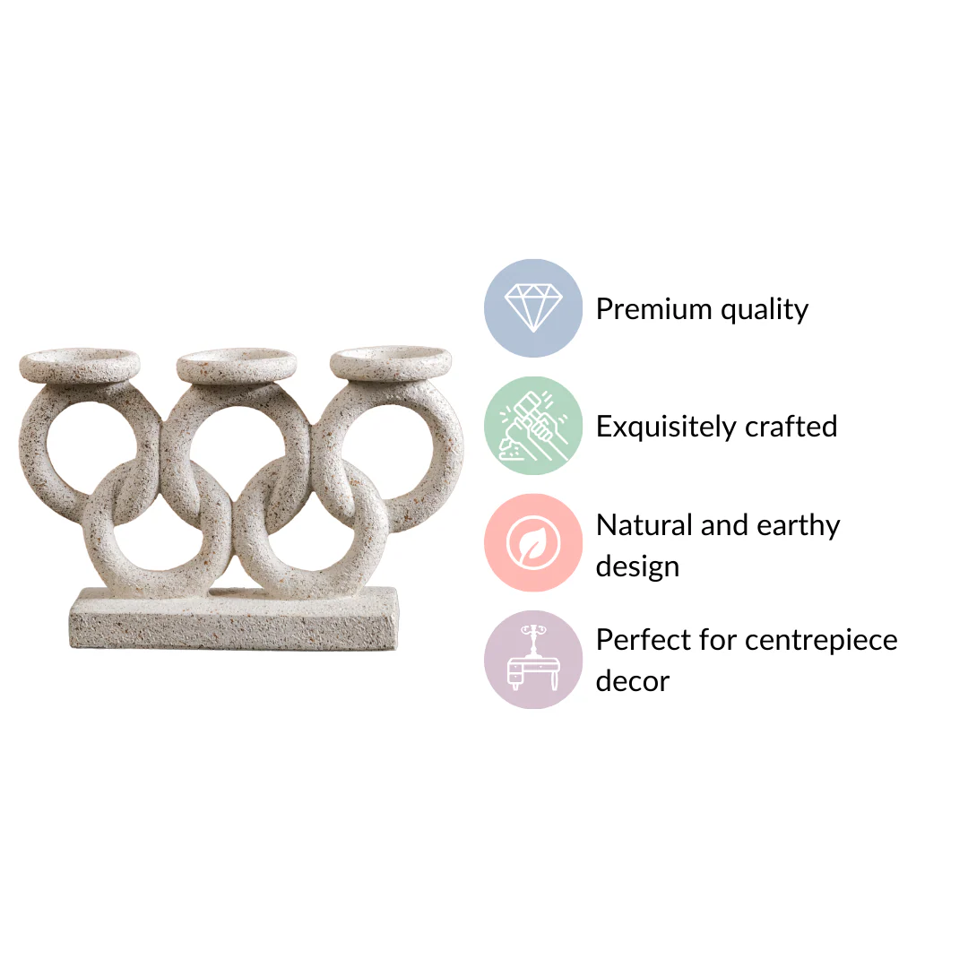Olympic Rings Sculpture Candle Stand - Image 4