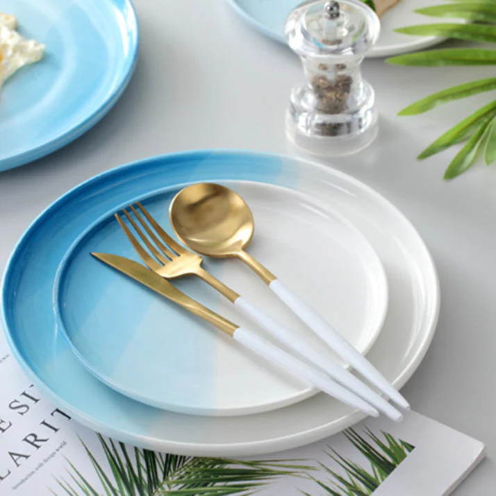 Ombre Dinner Plate Blue 10 Inch - Image 4