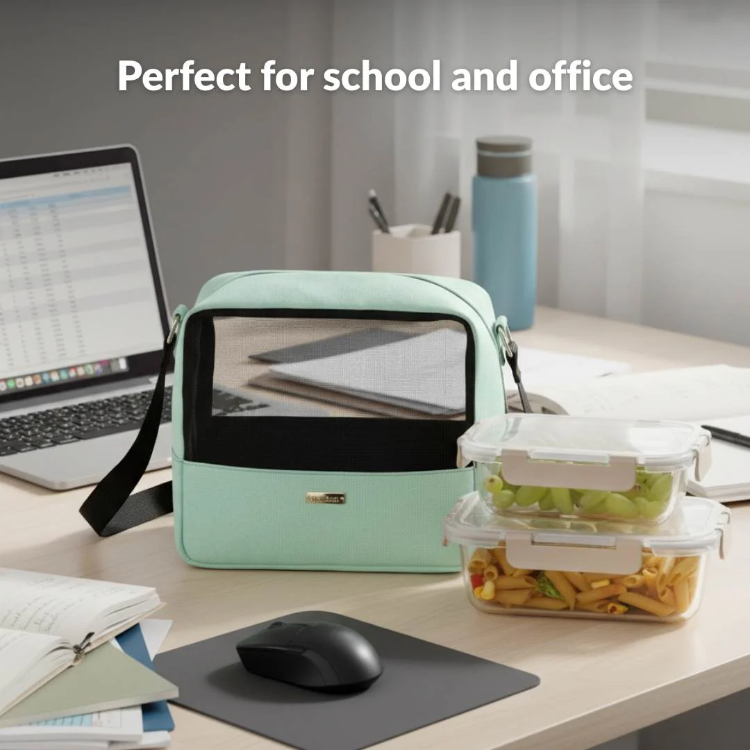On The Go Mesh Lunch Bag Green - Image 9