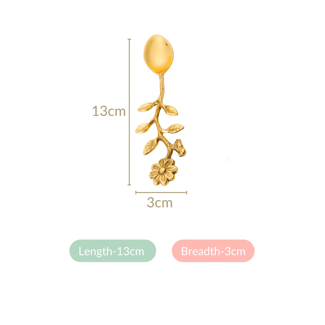 Opulent Gold Floral Dessert Spoon Set Of 4 - Image 5