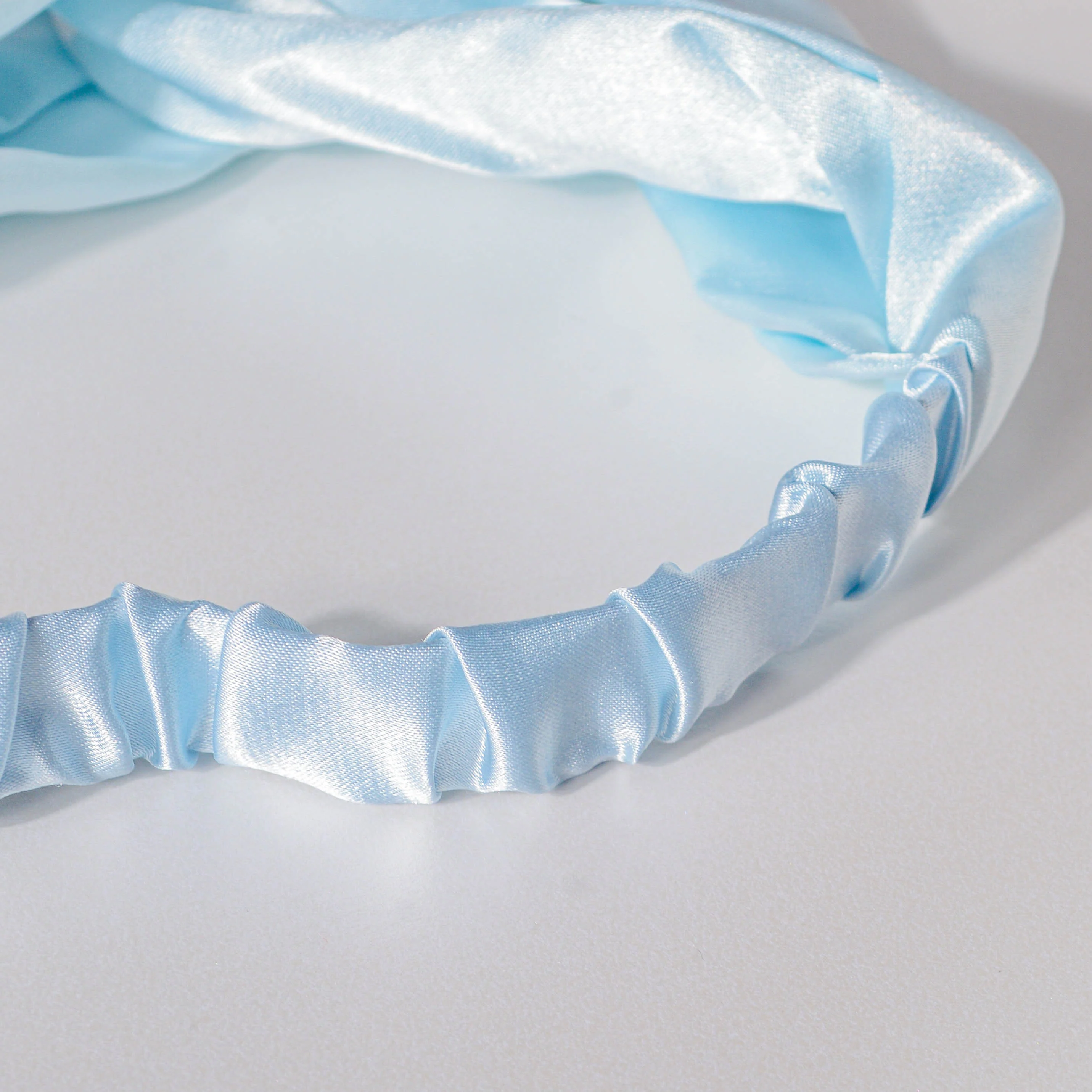 Orchid Blue Satin Hair Band - Image 5