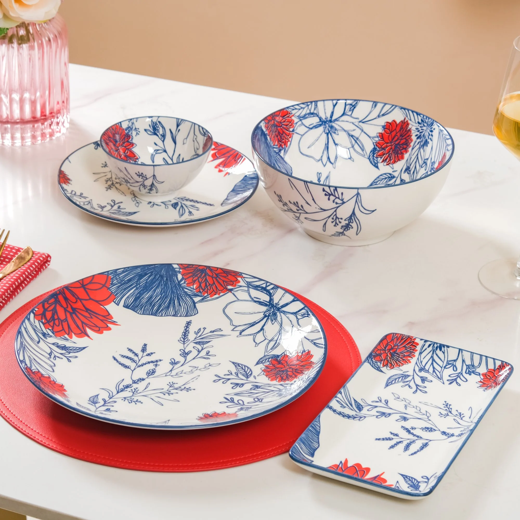 Oriental Elegance 22 Piece Dinner Set For 6 - Image 4