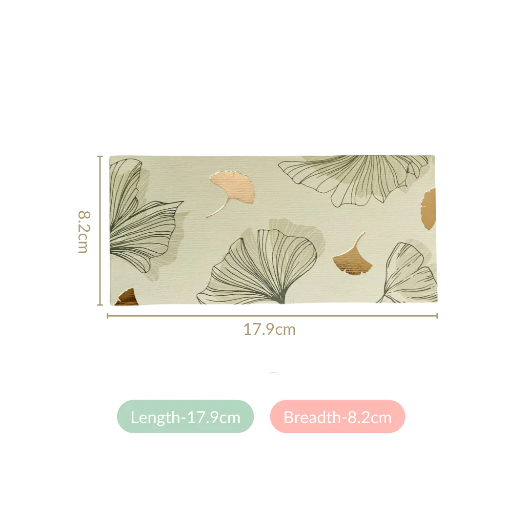 Oriental Glam Designer Set Of 12 Money Envelope Sage Green - Image 4