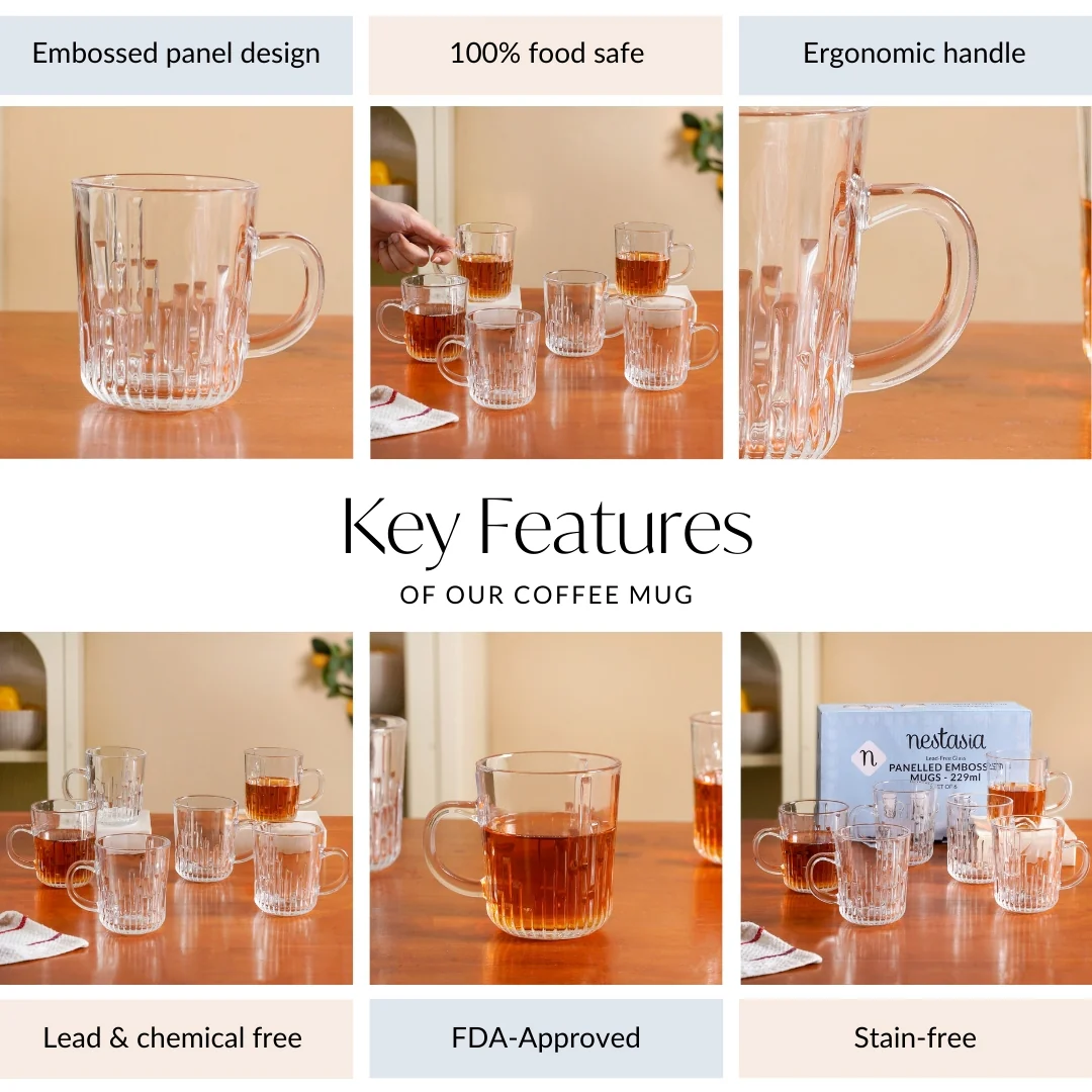 Fluted Glassware Set Of Set Of 6 229ml - Image 5