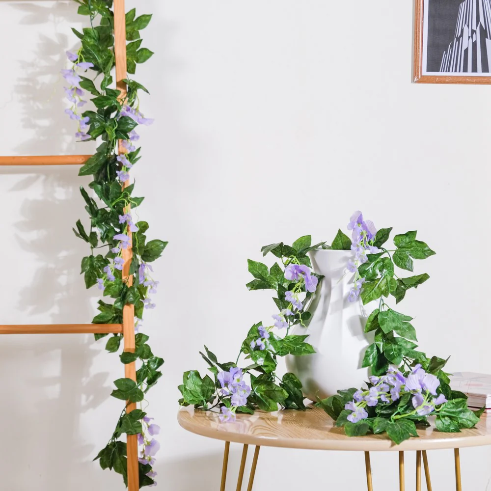 Party Decor Floral Vine Set of 2 Purple