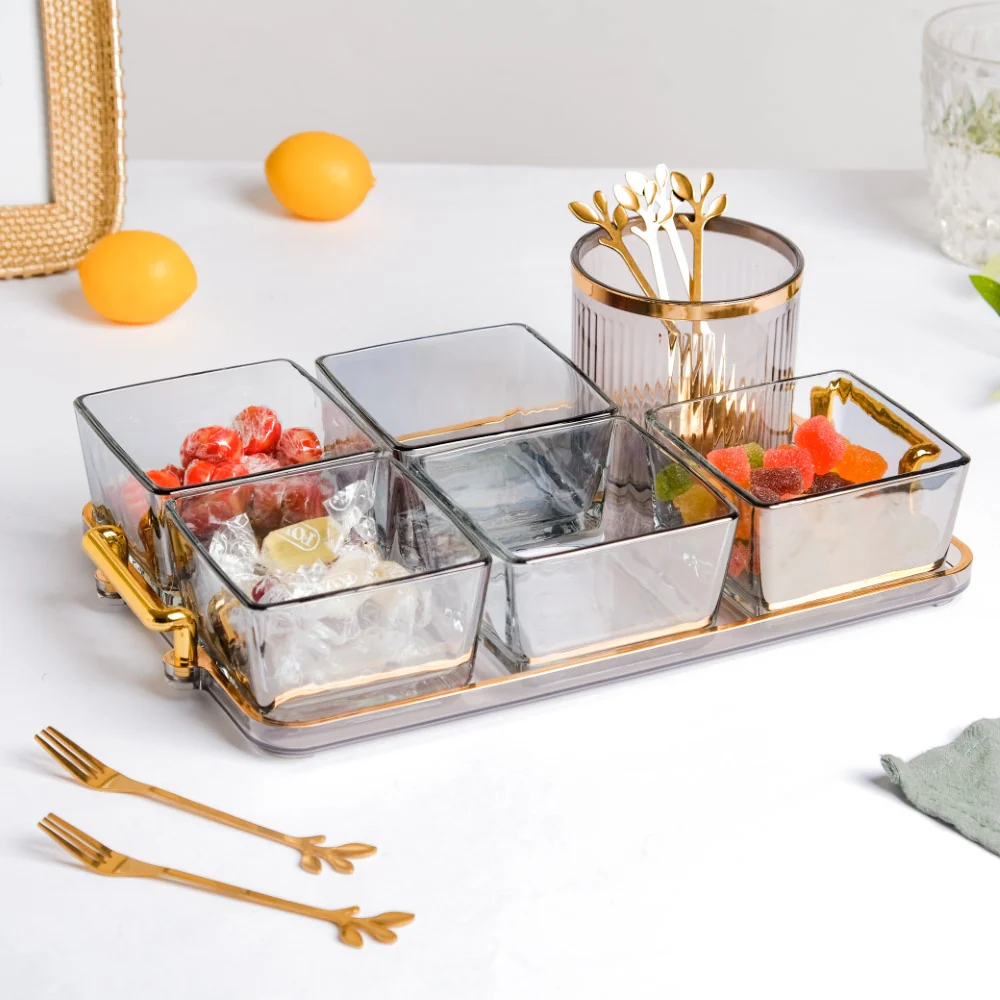 Party Snack Bowl With Tray Set of 13 - Image 5