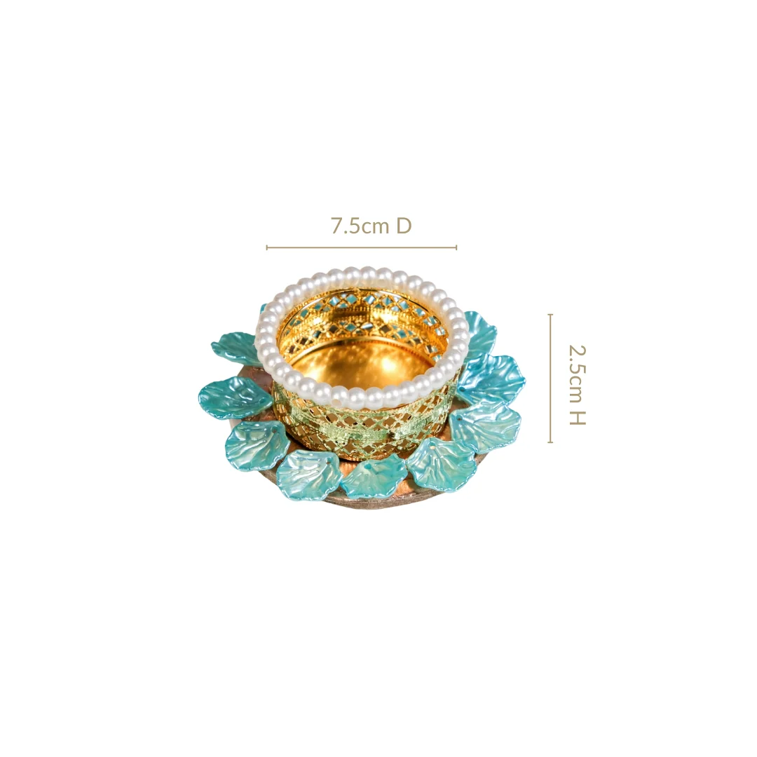 Pastel Bloom Festive Tea Light Holder Set Of 6 - Image 4