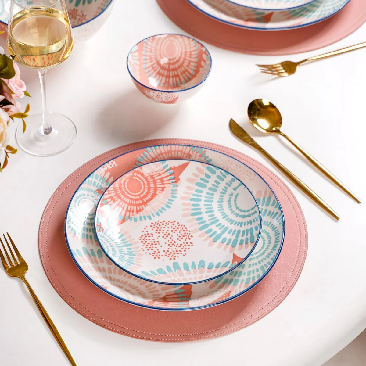 Pastel Dinner Plates Set Of 4 10Inch - Image 2