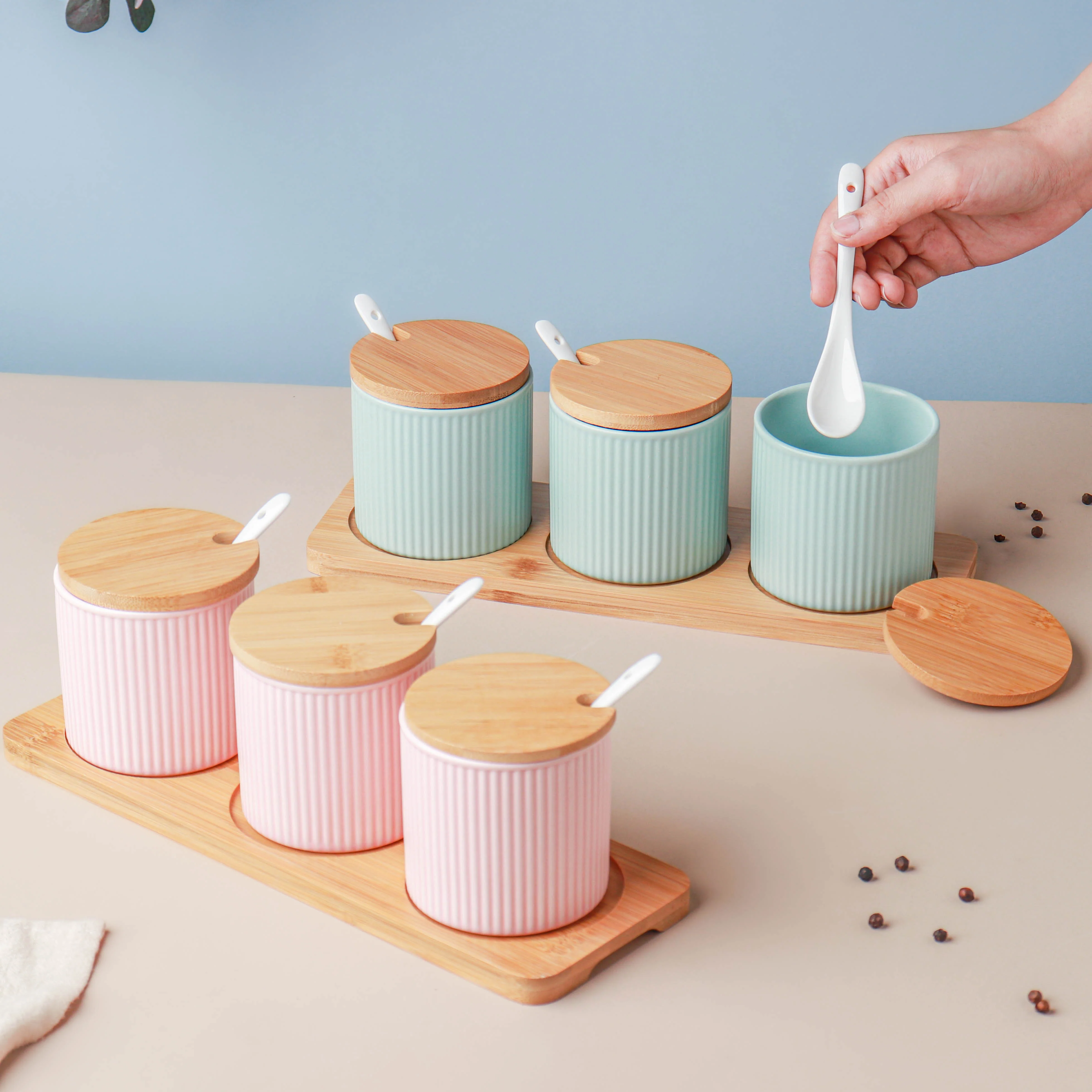 Pastel Spice Jar Set of 3 - Image 4