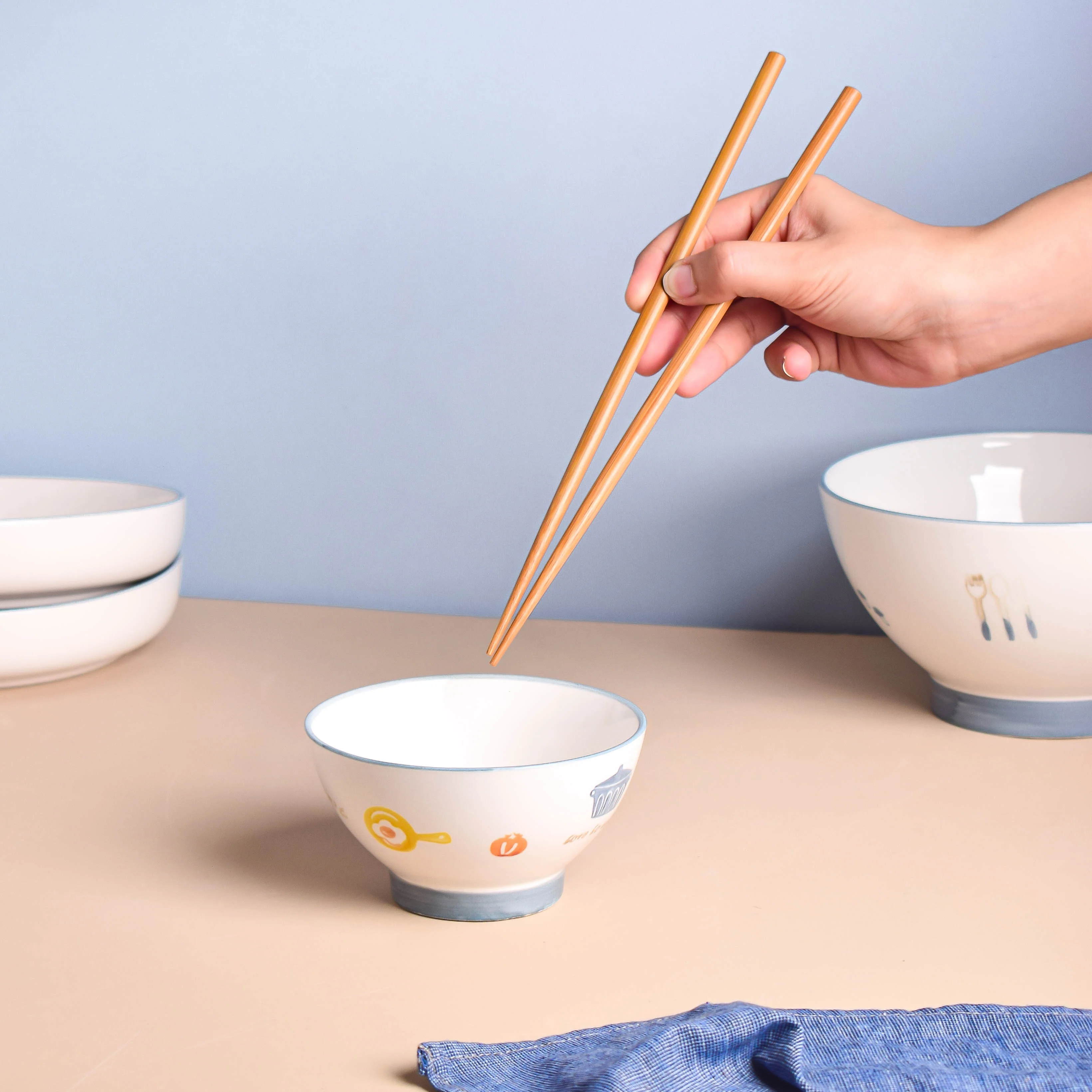 Patterned Soup Bowl Set For 4 - Image 16