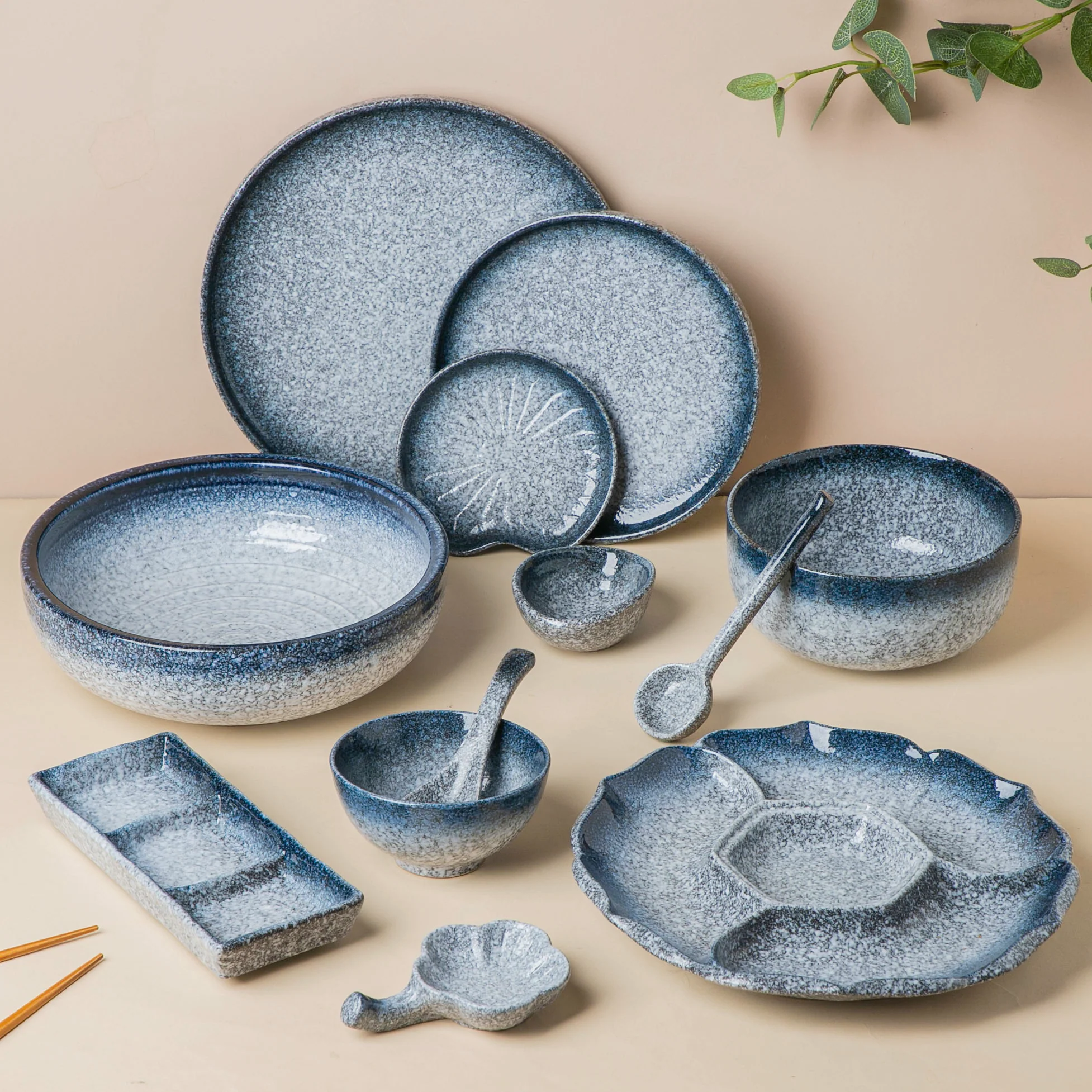 Pebble Glazed Ceramic Soup Spoon - Image 6