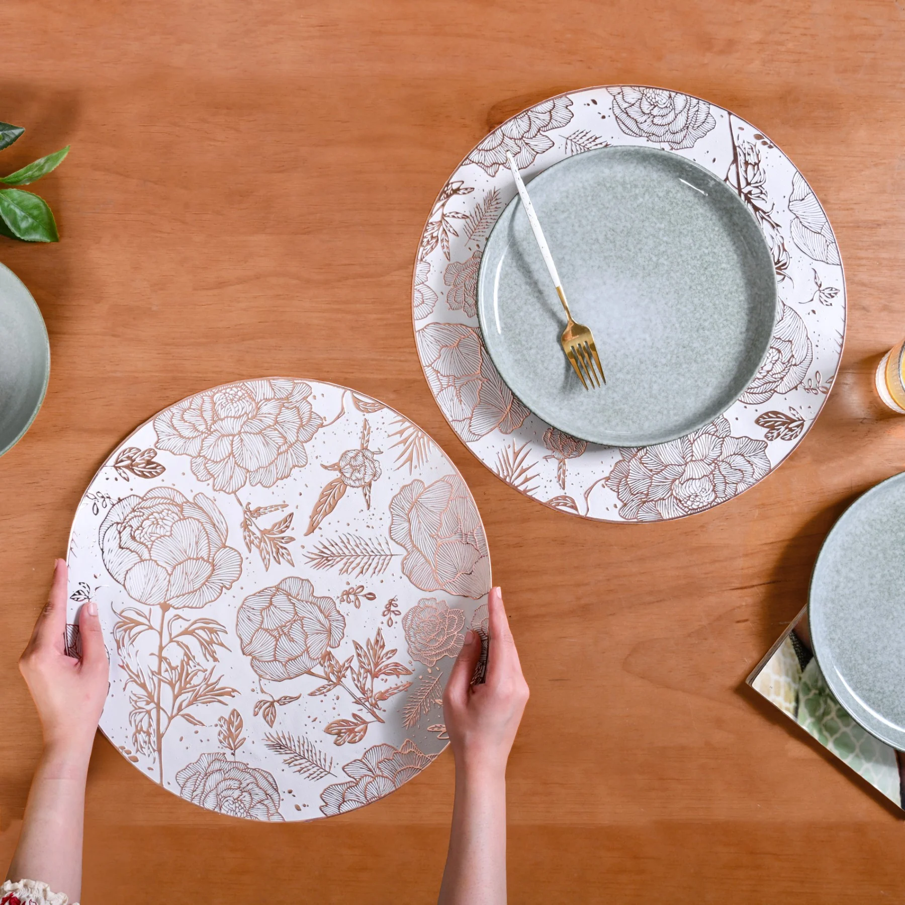 Peonies And Roses Placemat Set Of 6 - Image 2