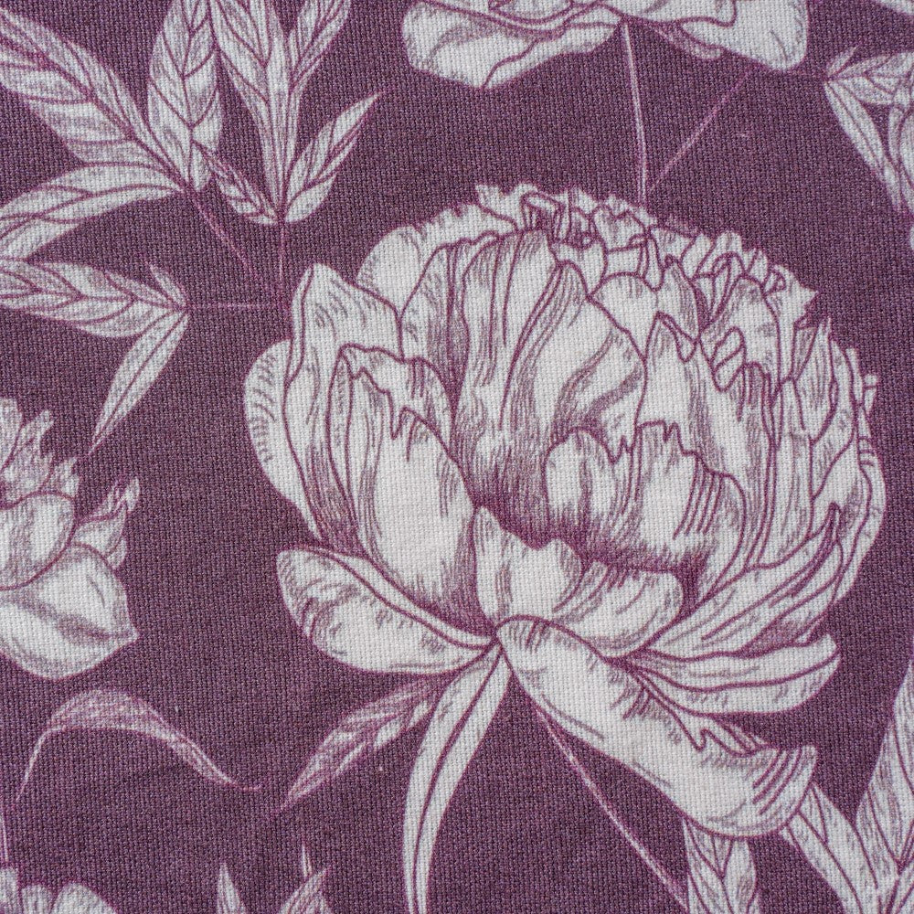 Peony Purple Printed Cotton Table Mat Set Of 2 - Image 7