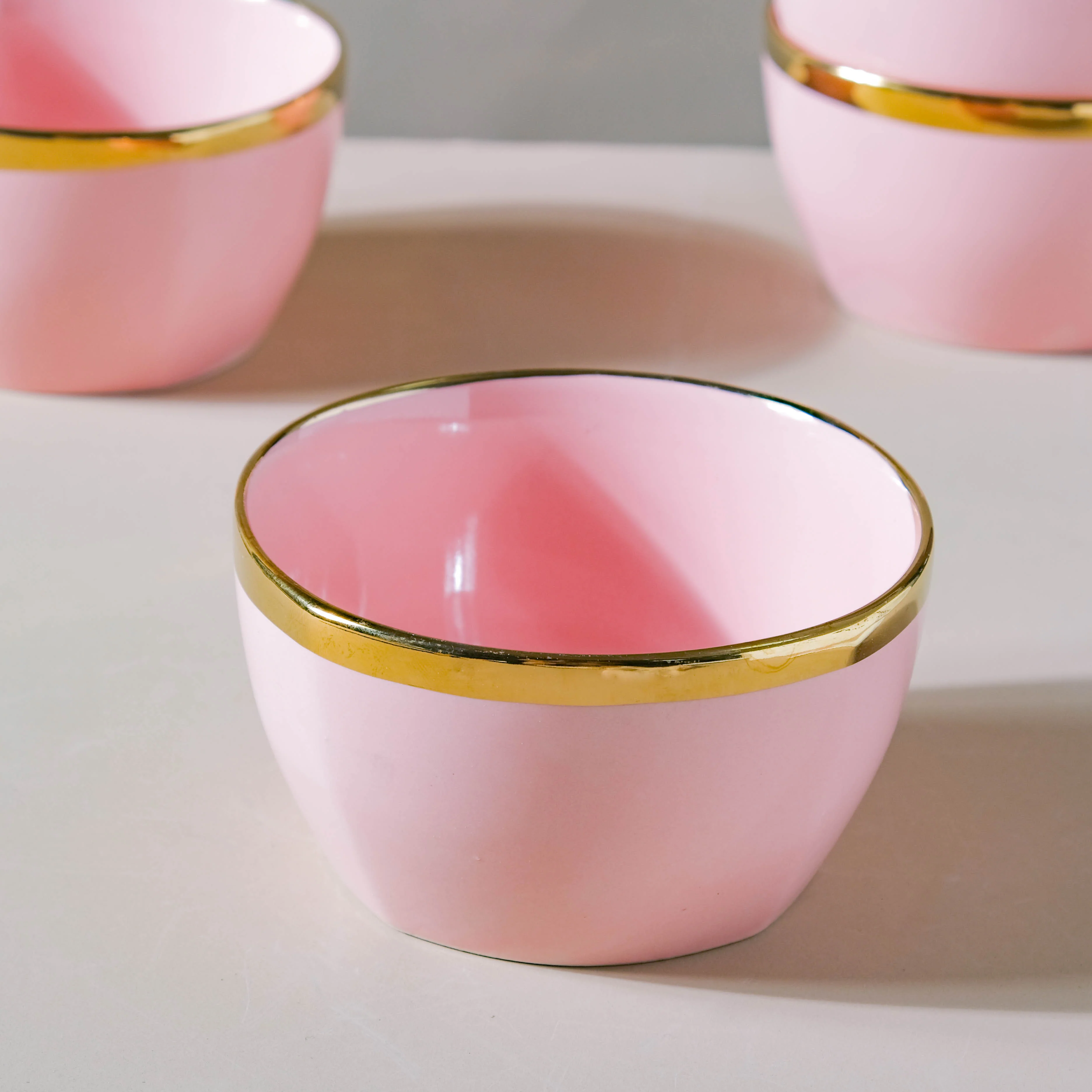 Petunia Pink Snack Bowl Set Of 4 With Chopsticks And Soup Spoons - Image 11
