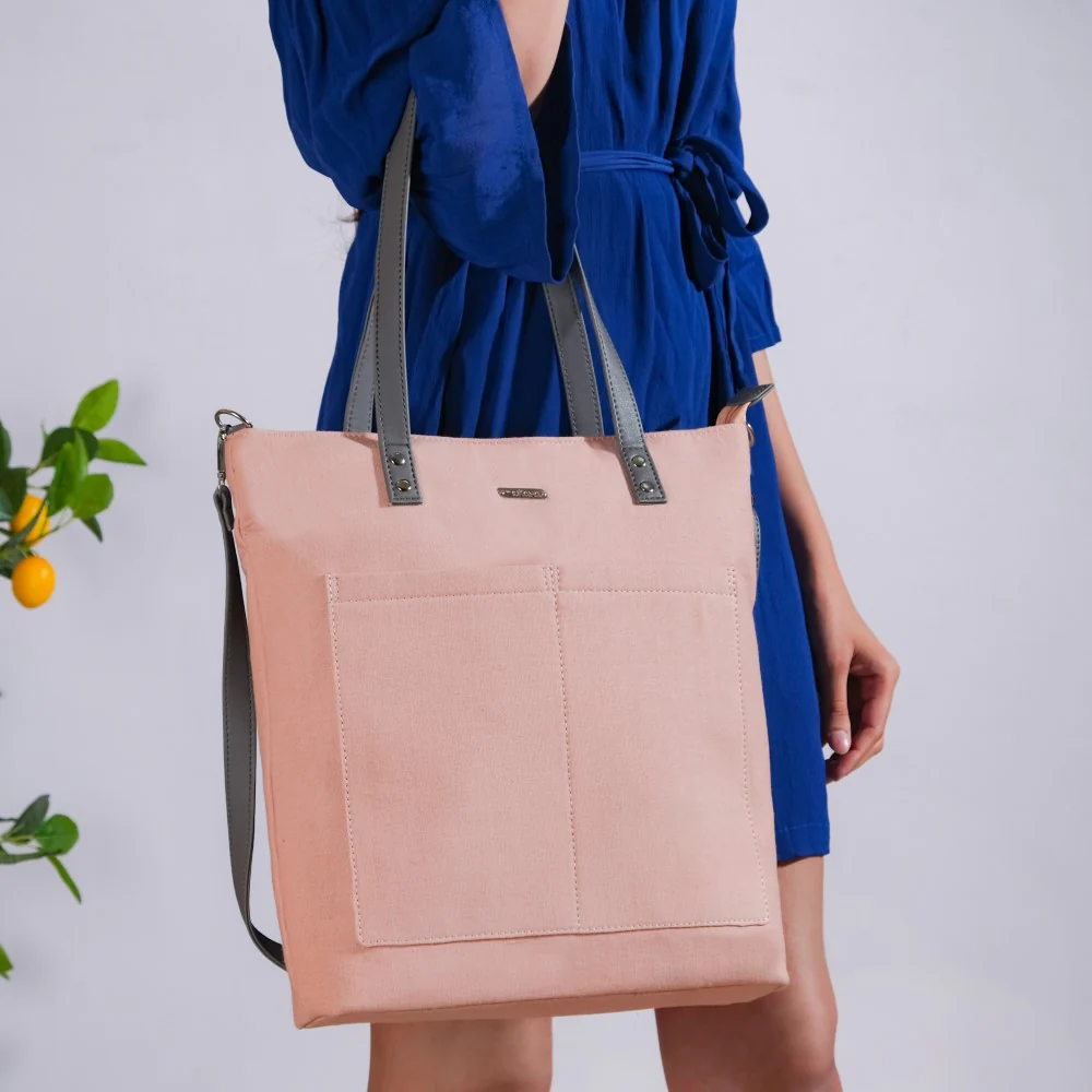 Pink Canvas Tote Bag - Image 10