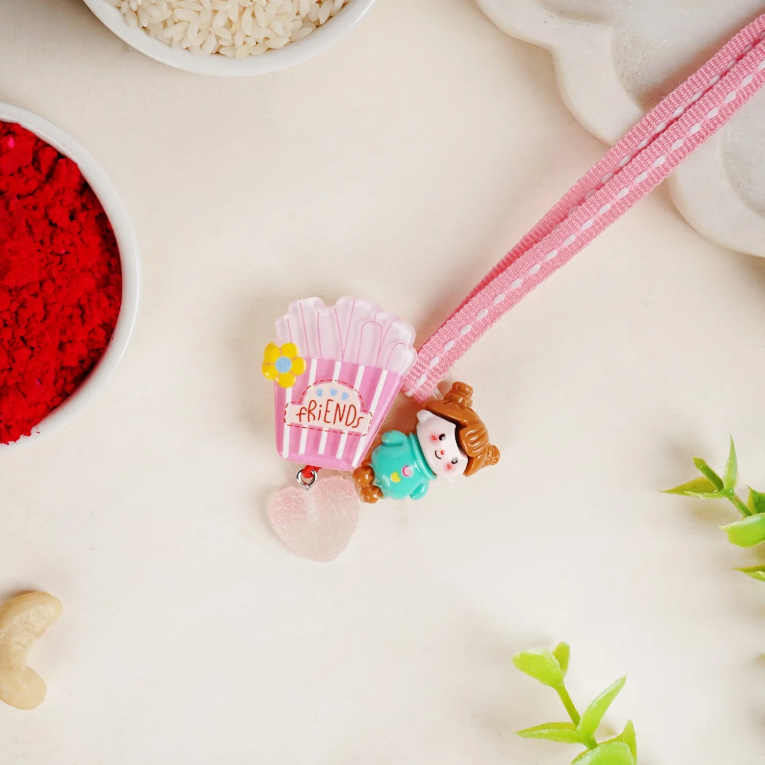 Pink Doll Rakhi For Kids - Image 5